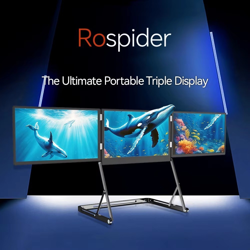 Rospider Portable Triple Laptop Screen Extender 14 Inch  USB-C