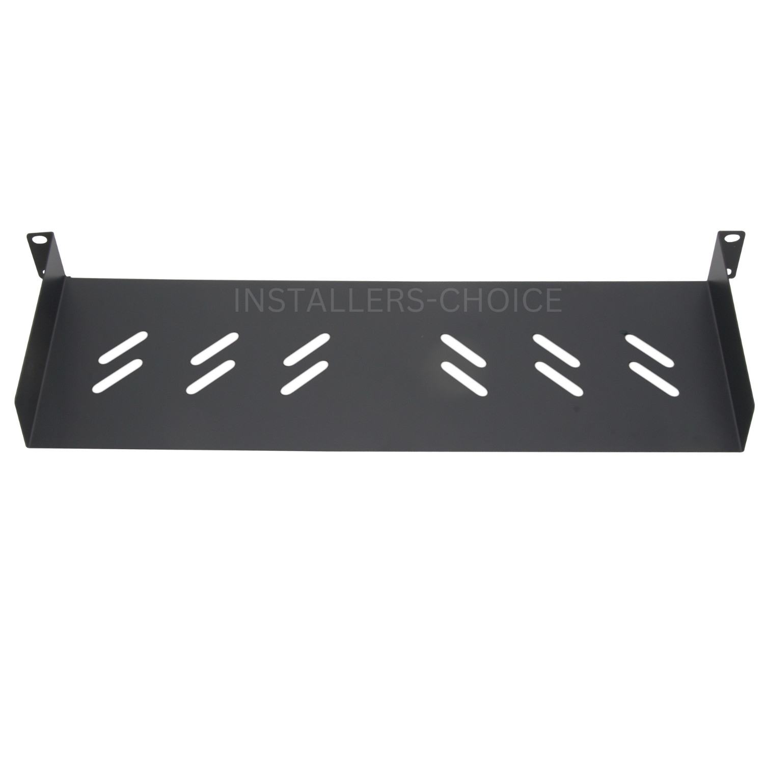 Universal Rack Tray 19" 1U Server Mount Shelf, 6" Deep, No Lip, Black