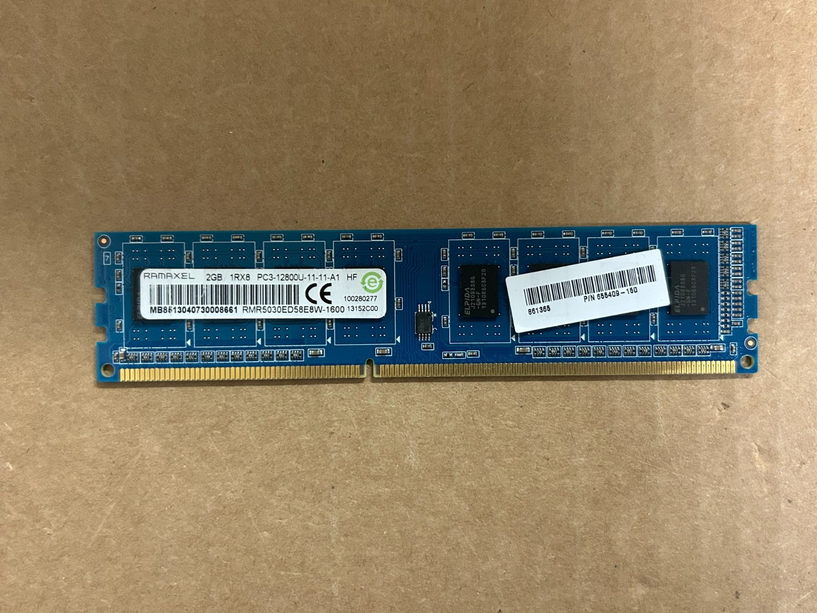 Ramaxel RMR5030ED58E8W-1600 PC3-12800U-11-11-A1 2GB 1RX8 Memory RAM DDR3-1600MHz
