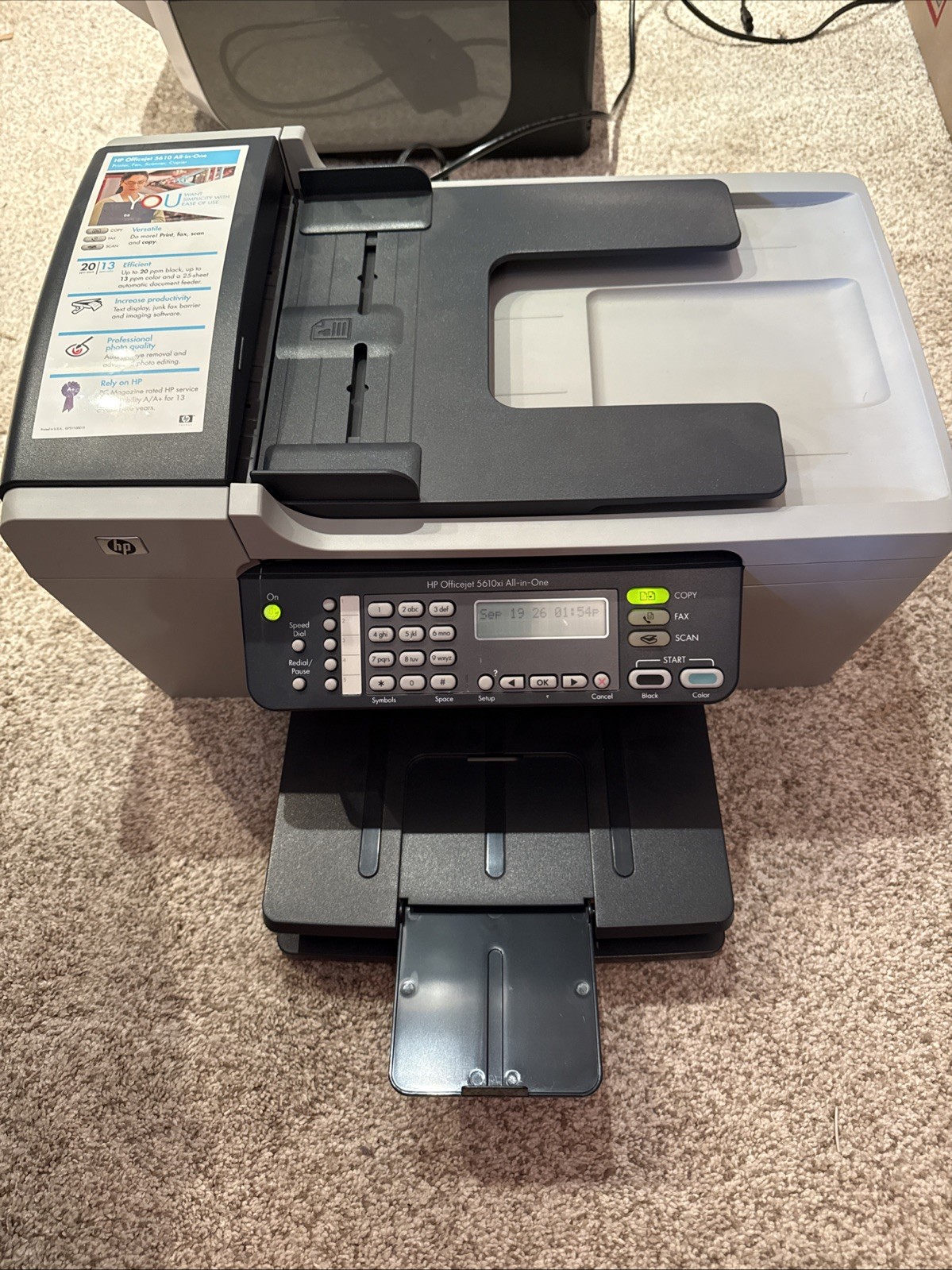 ⭐️ HP OfficeJet 5610xi All-In-One Inkjet USB With New Ink Installed