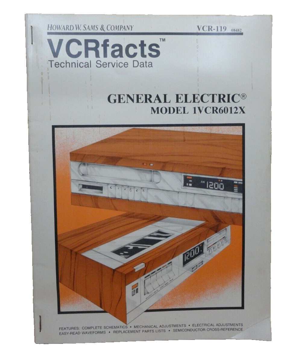 Sams VCR Facts Technical Service Data (GENERAL ELECTRIC 1VCR60121X) (VCR-119)