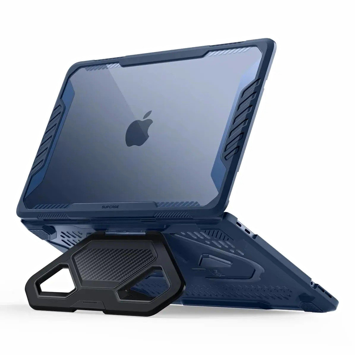 SUPCASE MacBook Neo 13in TPU Shell Case Blue/Clear/Black Built-In Stand