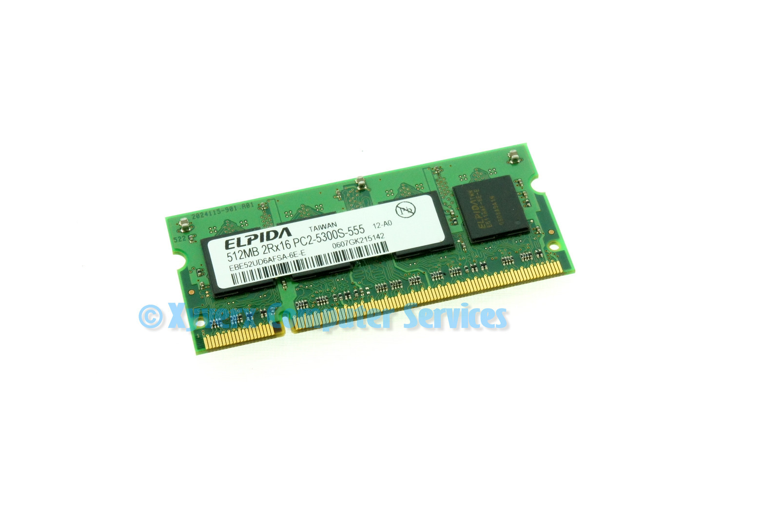 EBE52UD6AFSA-6E-E GENUINE ELPIDA LAPTOP MEMORY 512MB 2RX16 PC2-5300S-555 (CA62)