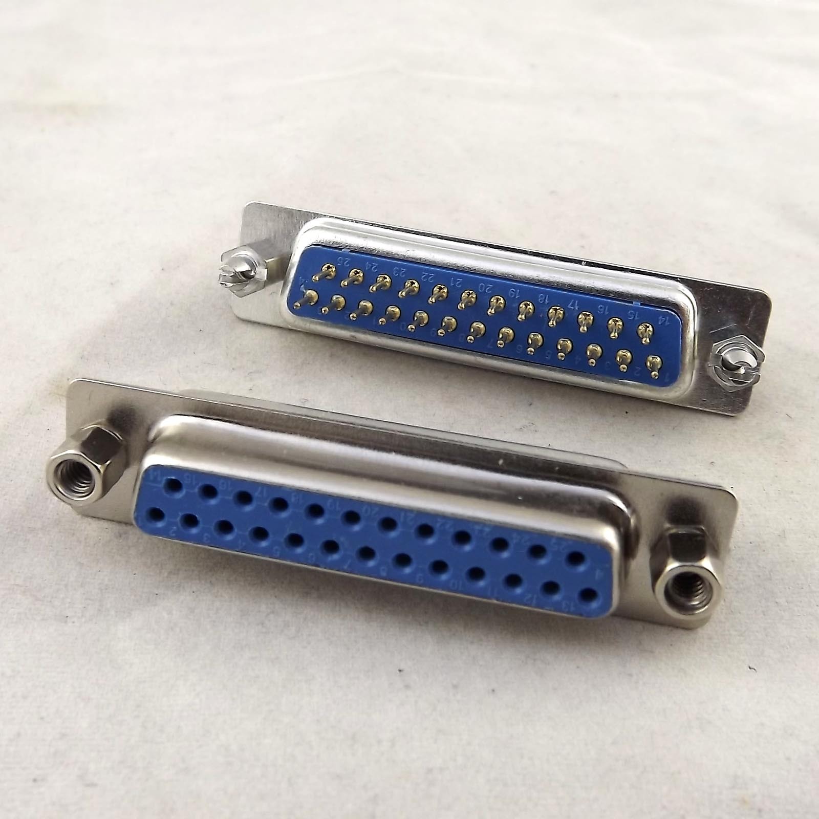 10pcs D-SUB DB25 25Pin Female DIP PCB Solder Connector Adapter 2 Rows Lock Screw