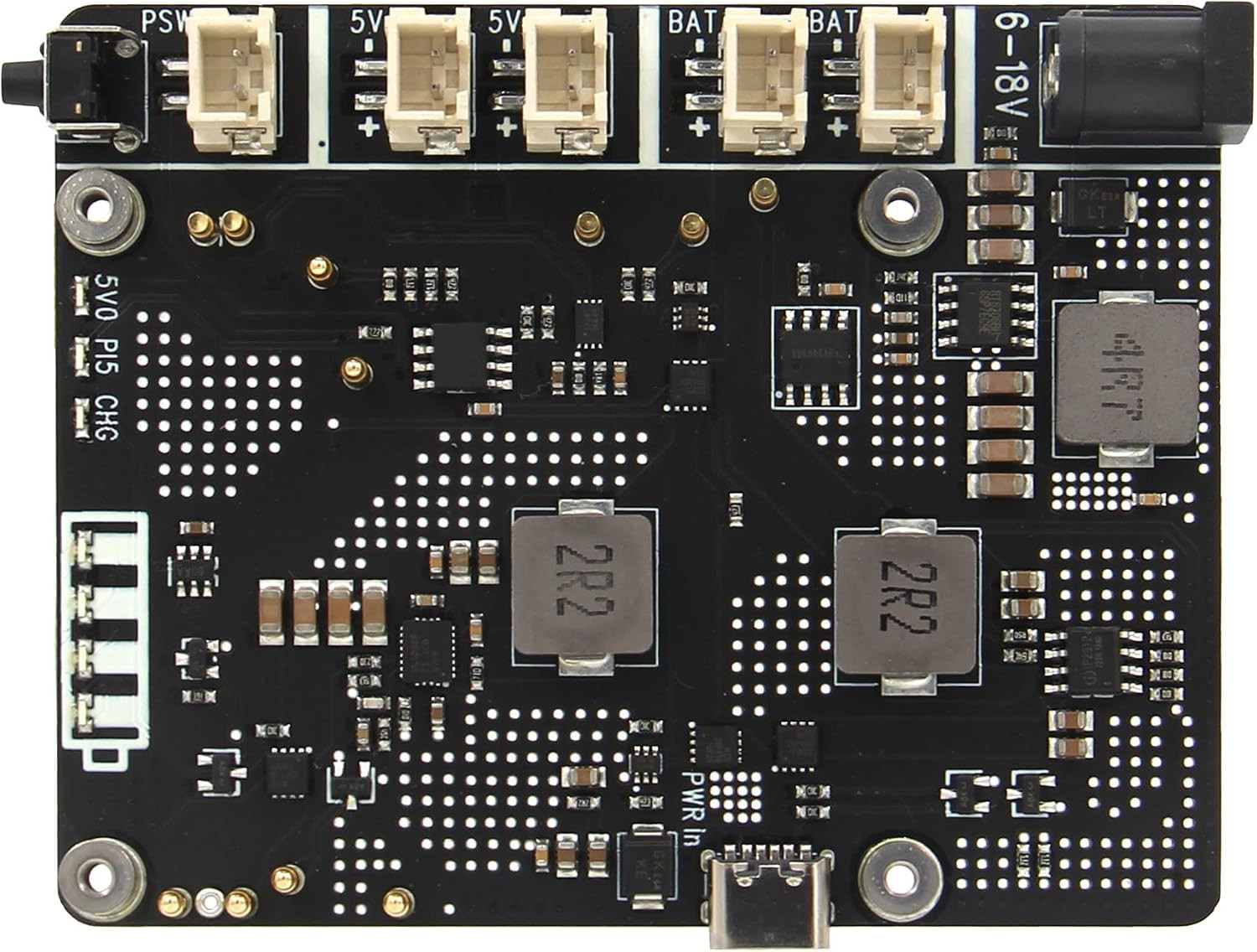 X1203 5V UPS Expansion Board for Raspberry Pi 5, Wide 6-18V Input |