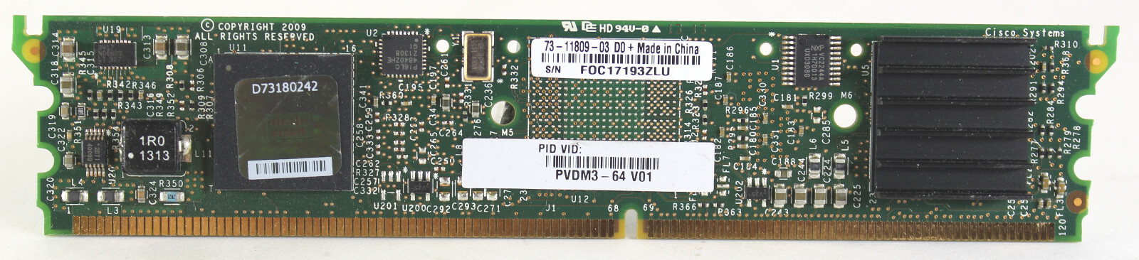 Cisco PVDM3-64 64-Channel Voice & Video DSP Router Module 73-11809-03