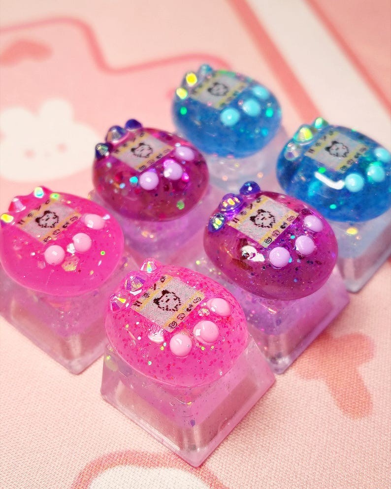 Artisan Tamagotchi Resin Keycap, Kawaii Backlit ESC Key