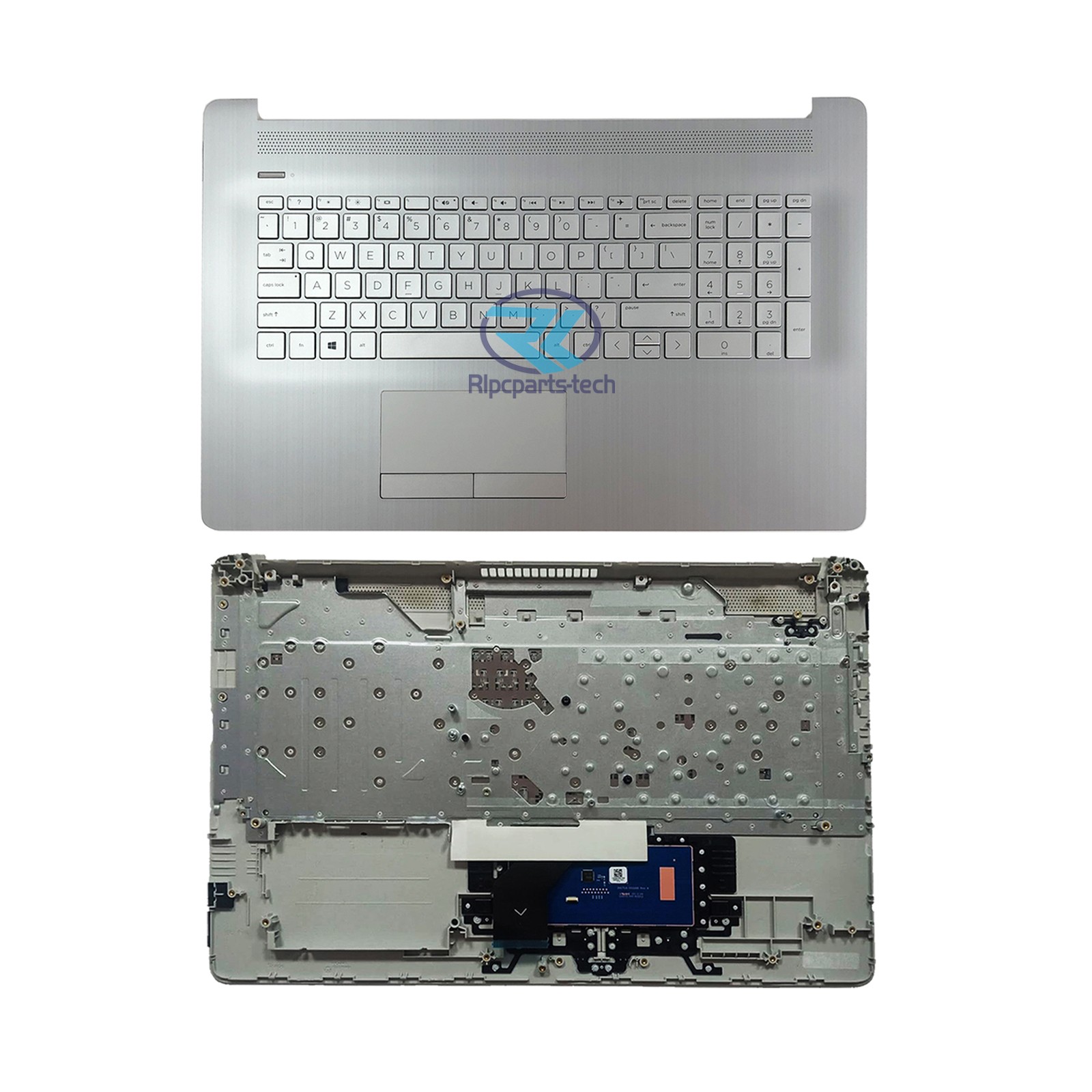 For HP 17-BY 17-CA 17BY Palmrest Non-Backlit Keyboard Touchpad L92785-001 Silver