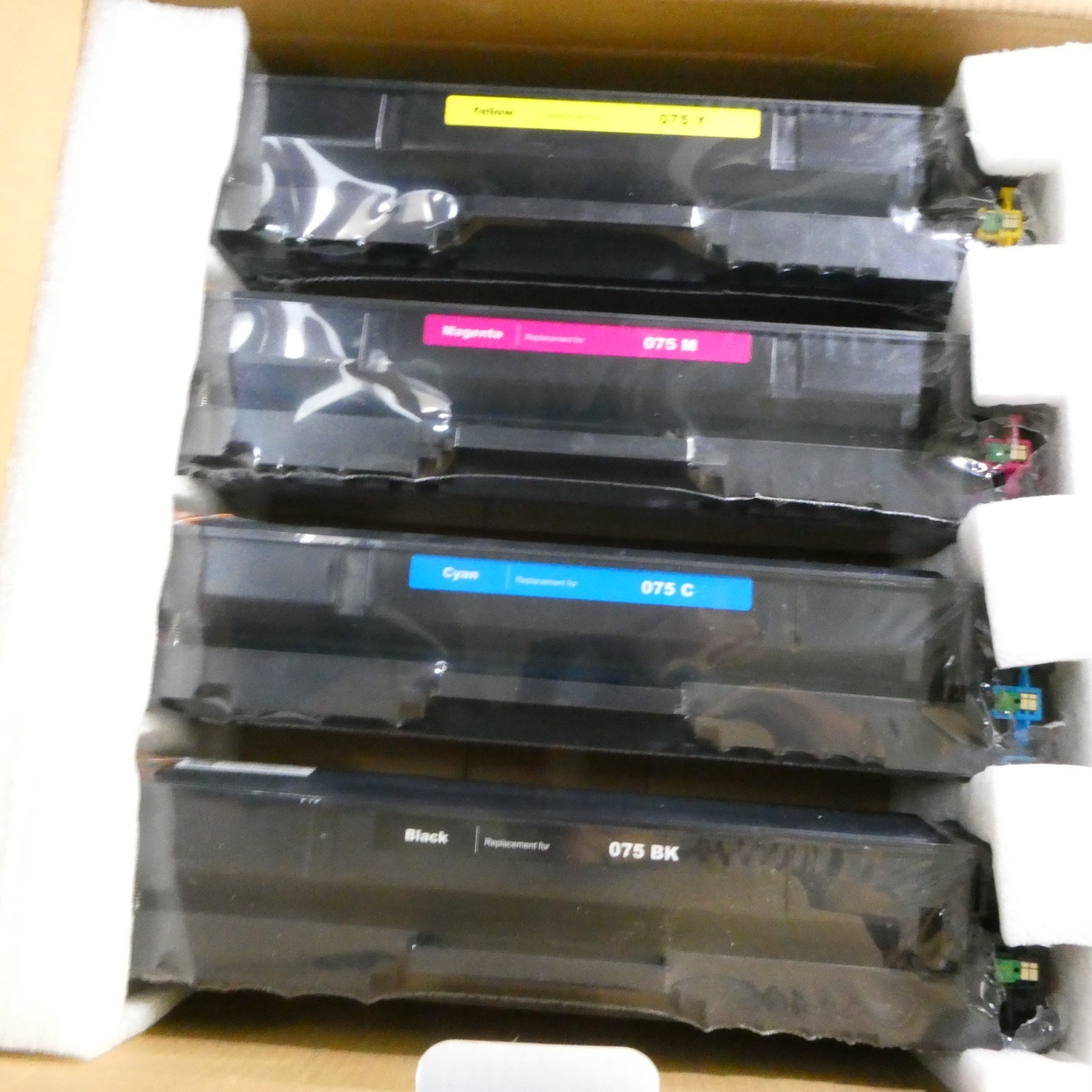 4Pk 075 Toner Cartridge 075H Compatible for Canon 075 Color Image CLAS MF665CDW