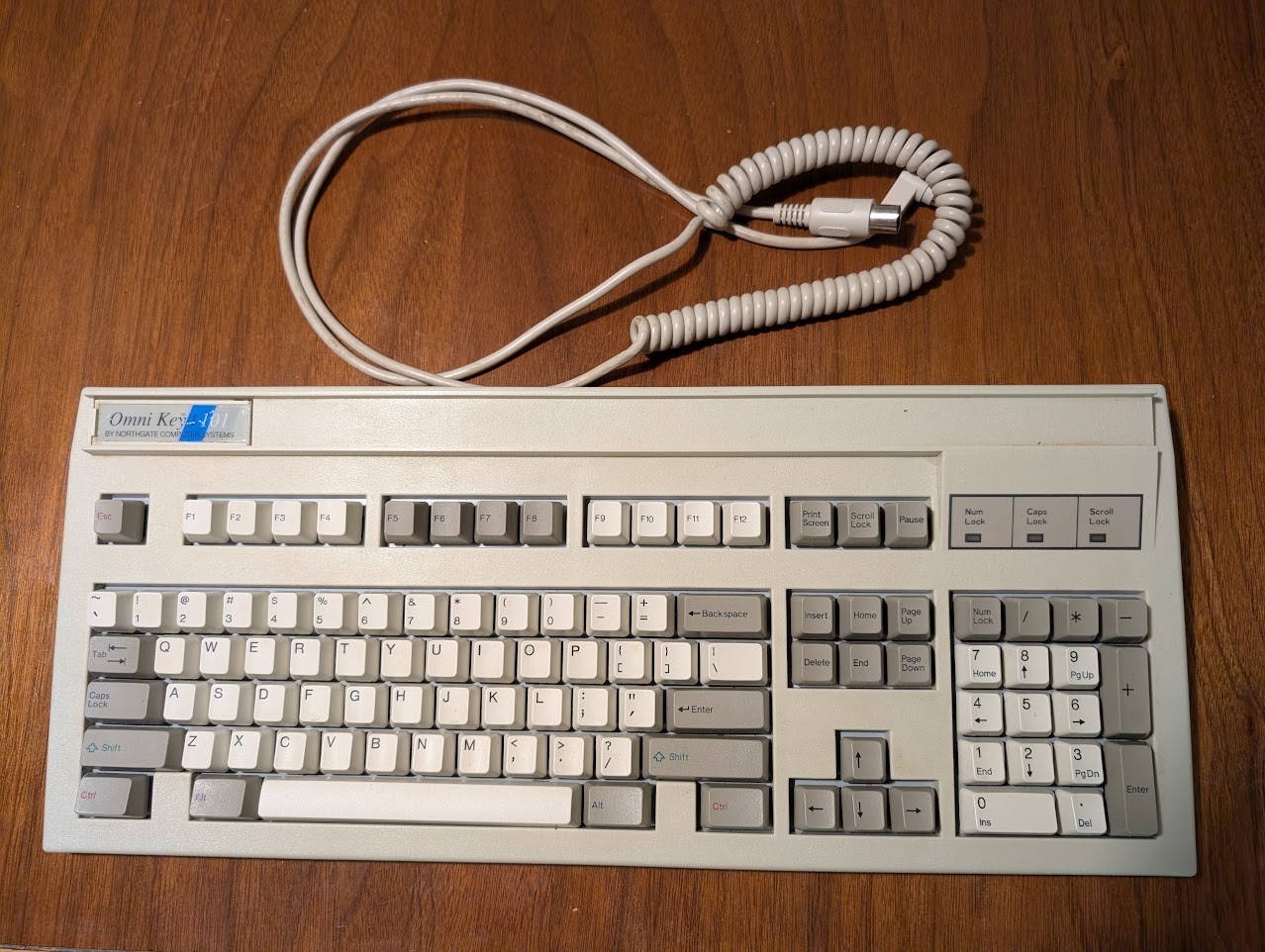Northgate OmniKey 101 Mechanical Keyboard Alps Linear Mod AT 5-Pin DIN Tested