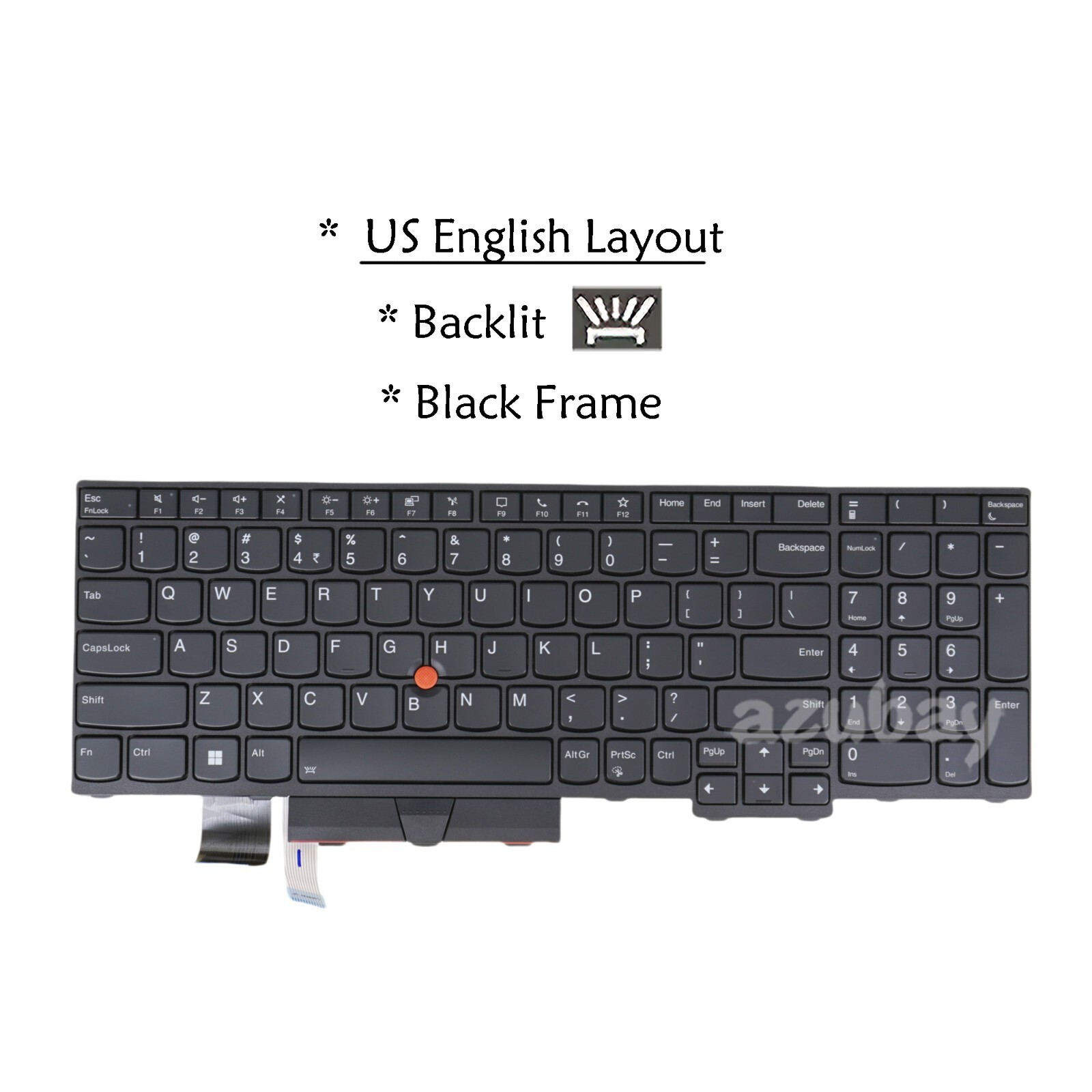 US Canadian Nordic Laptop Keyboard For Lenovo Thinkpad L15 Gen 1/ Gen 2, Backlit
