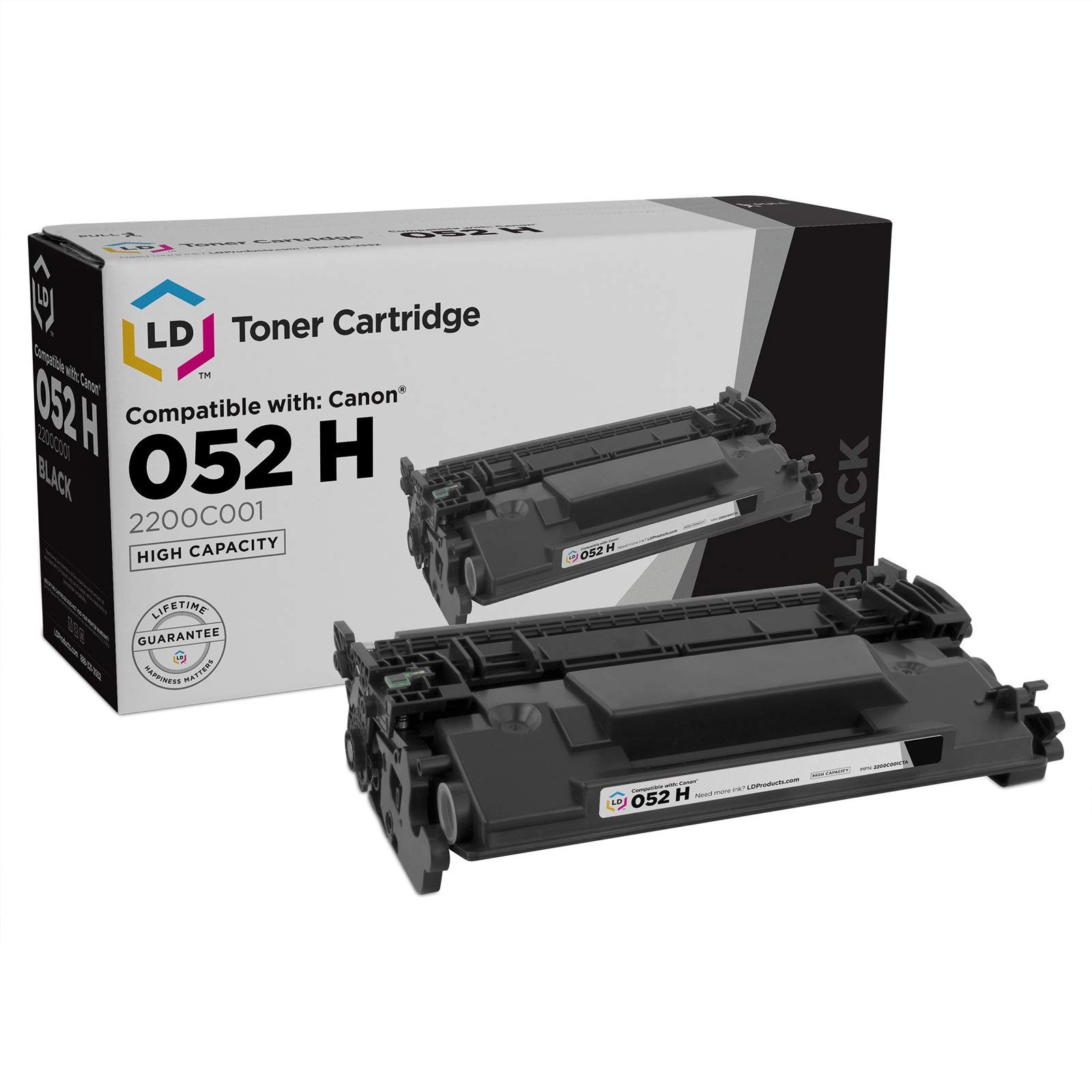 LD Products Compatible Toner Replacement for Canon 052H 2200C001 HY (Black)
