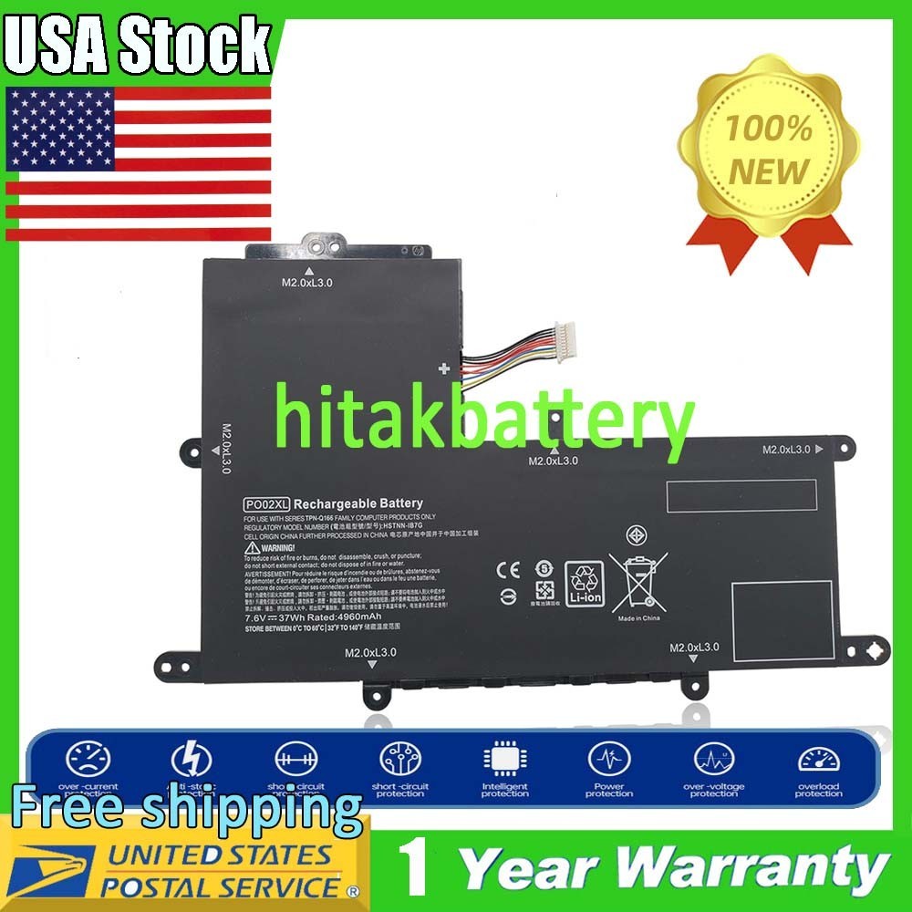 New replacement PO02XL Battery for Stream 11-R 11-R014WM 824560-005 HSTNN-DB7G
