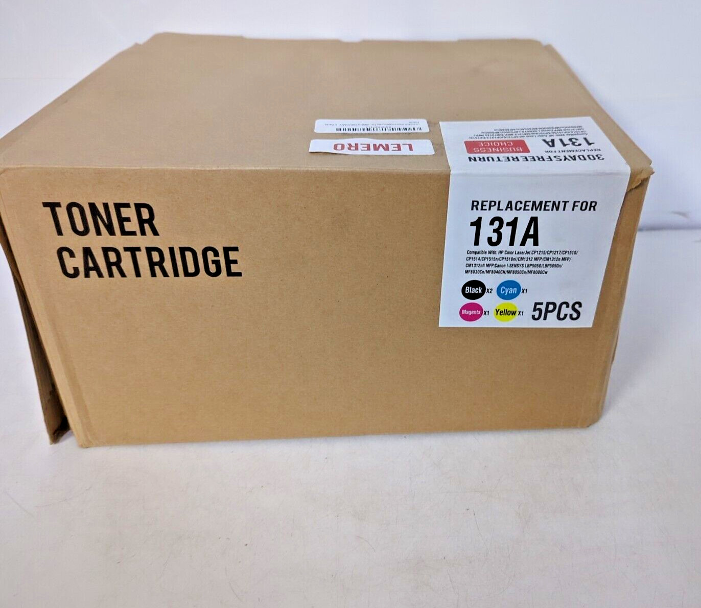 LEMERO REPLACEMENT TONER CARTRIDGE 131A 5 PCS 280Cw, 2 BK,C/M/Y