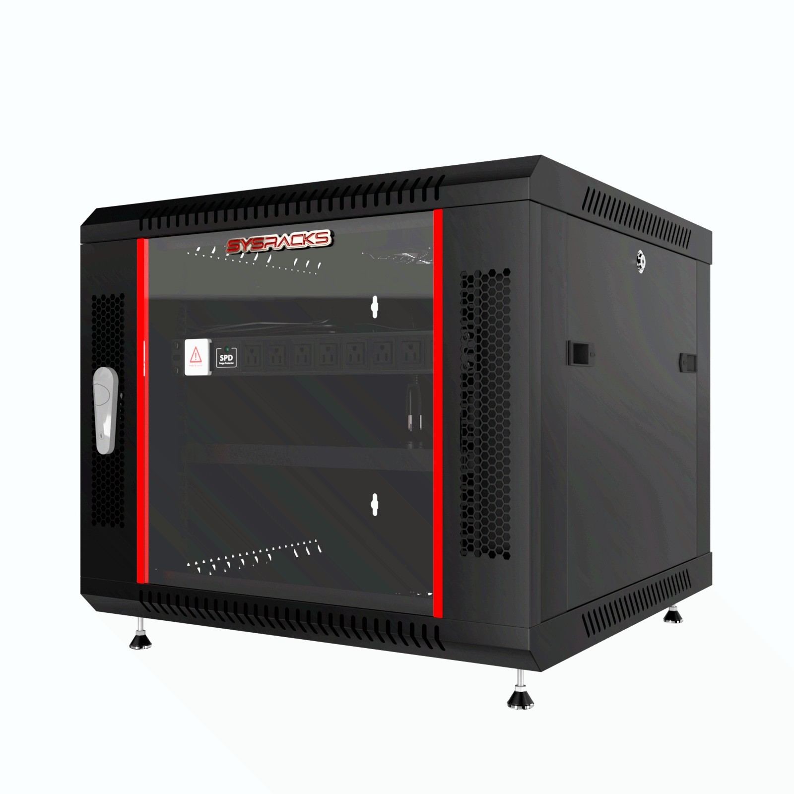 Sysracks 9U Wall Mount Server Rack Cabinet 24" Deep 19" Network Enclosure