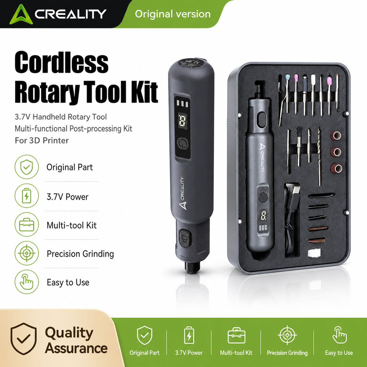 Creality 3.7V Cordless Handheld Rotary Tool Kit Multi-functional Post-processing