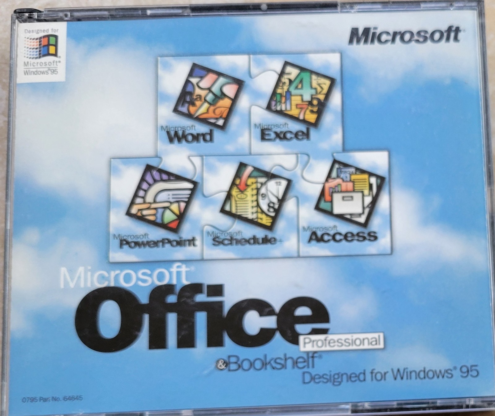 Vintage - Microsoft Office Professional & Bookshelf for Windows 95, 2 CDs, 1995