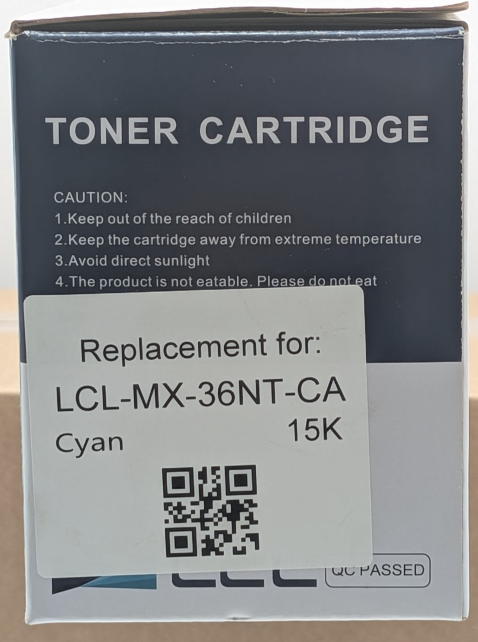LCL MX-36NT-CA Cyan Toner Cartridge Compatible Sharp MX-2610N MX-3110N 15K
