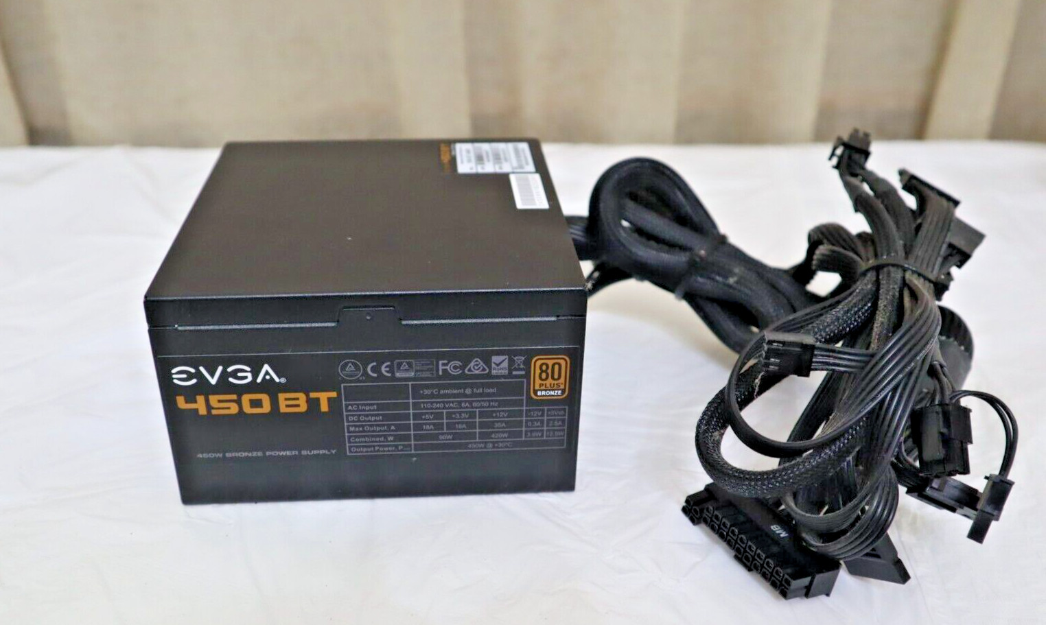 EVGA 450 BT/450 BR 80+ Bronze 450W Power Supply (100-BT-0450)
