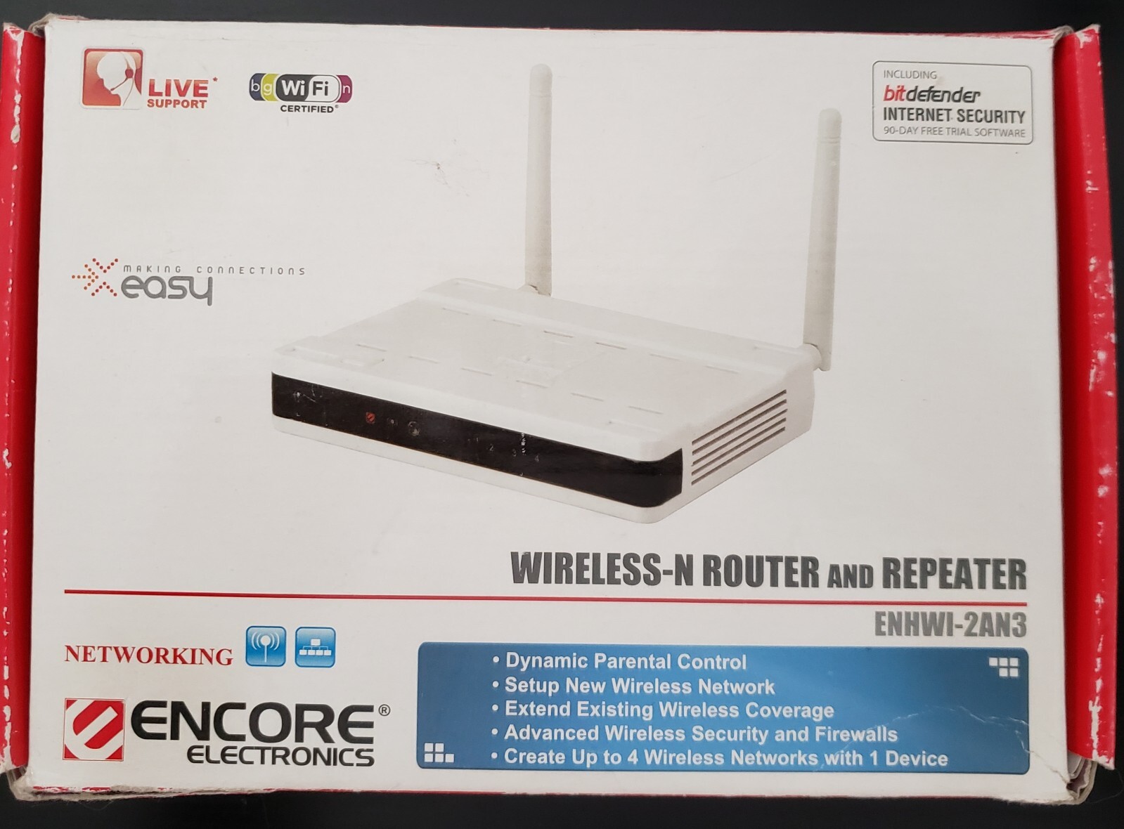 Encore Electronics ENHW1-2AN3 802.11n Wireless-N Router and Repeater