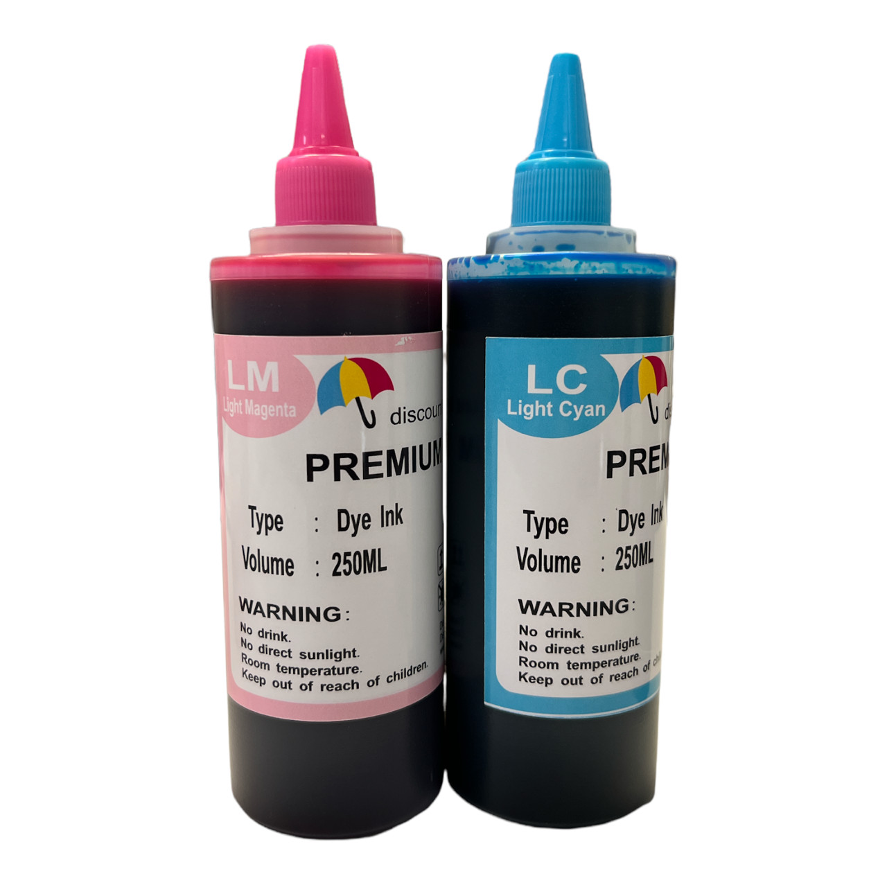 250ml Photo Magenta Photo Cyan universal refill ink bottles for Canon Epson Hp