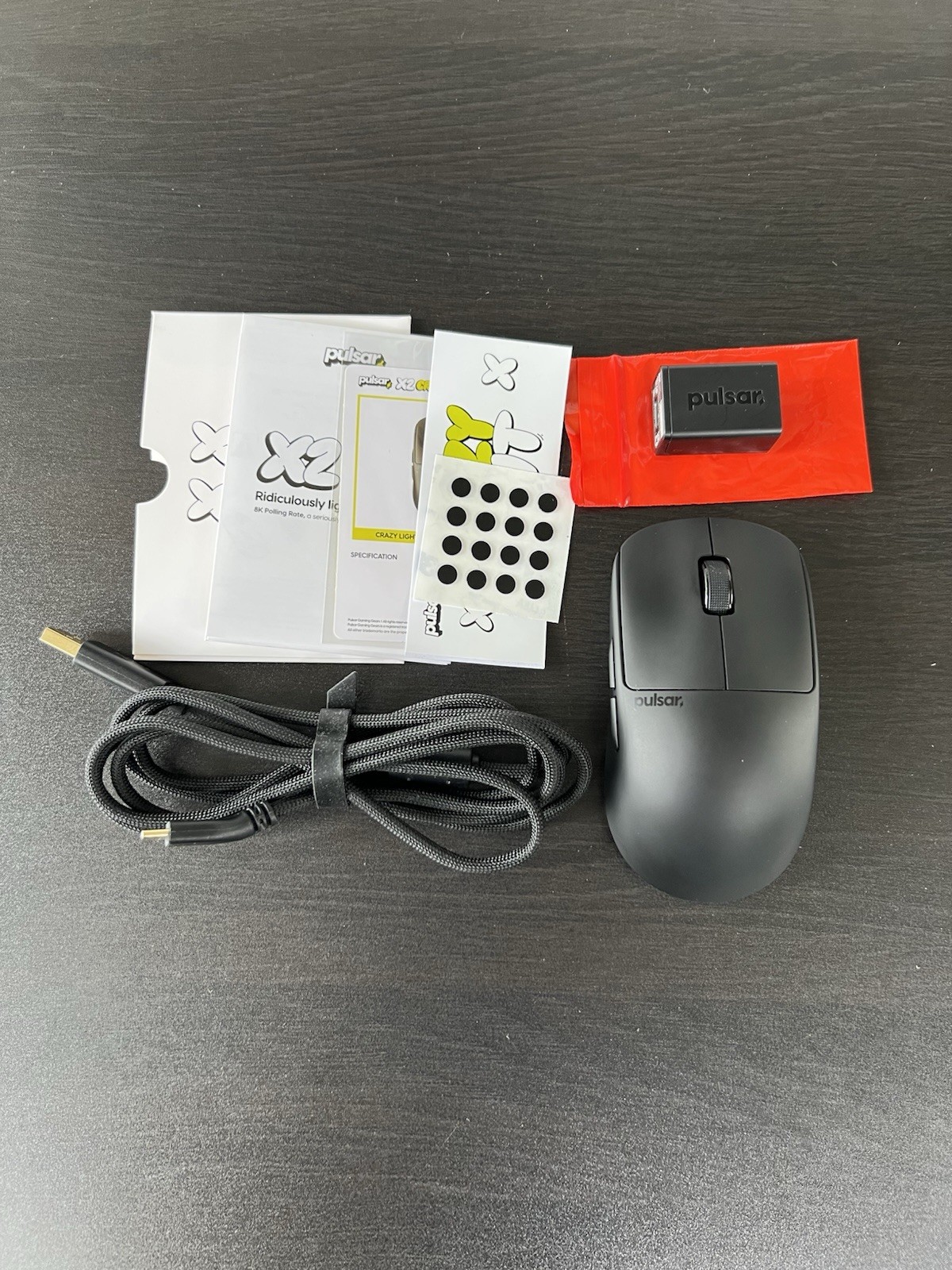 White Pulsar X2 Crazy Light Mini Gaming Mouse Wireless Jet Black