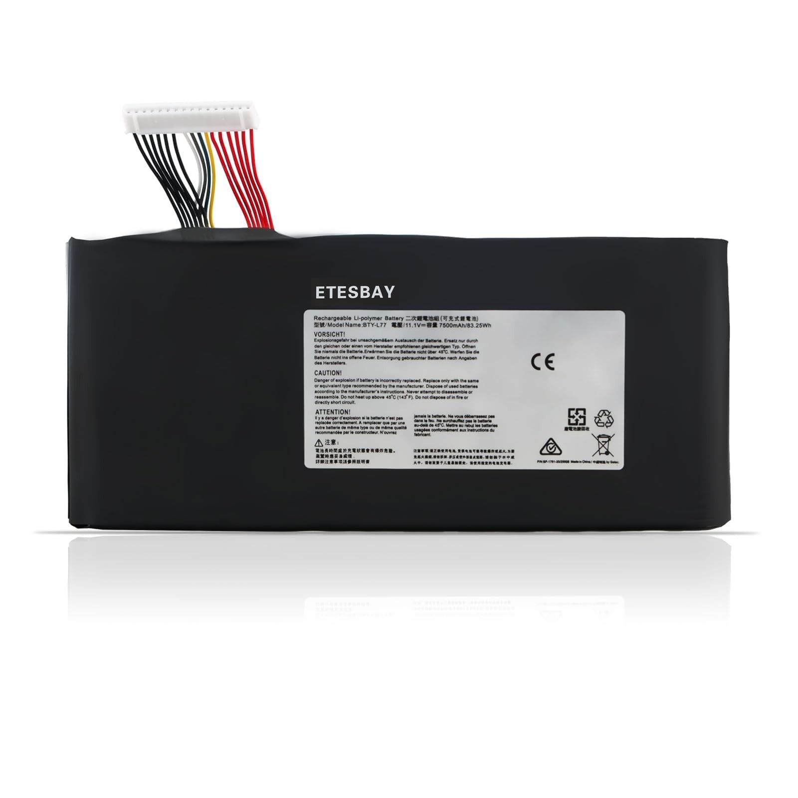 11.1V 83.25WH BTYL77 Laptop Battery Replacement MSIGT72 GT80 MS1781 MS1783