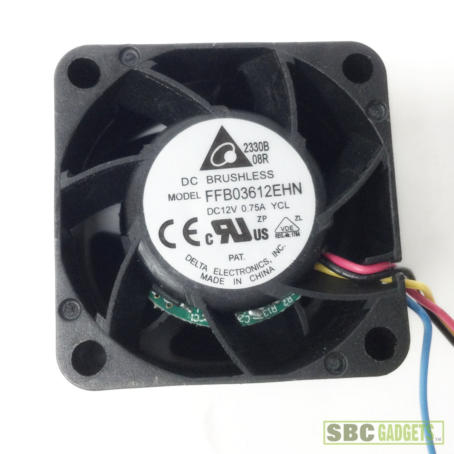 High Speed Cooling Fan Delta Electronics DC Brushless FFB03612EHN 12V 0.75A