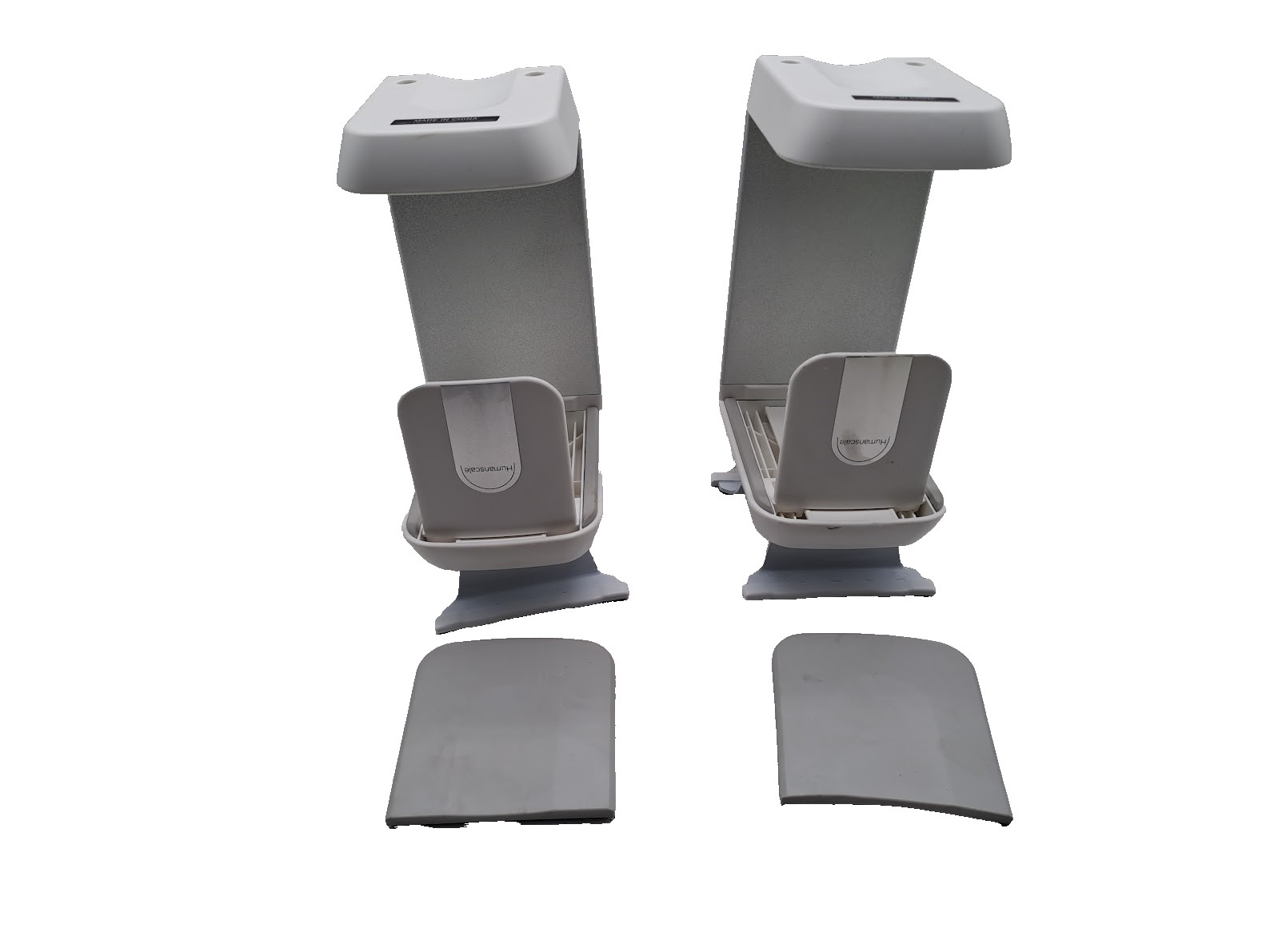 Lot of 2 Humanscale CPU200W CPU Holders- Silver/White