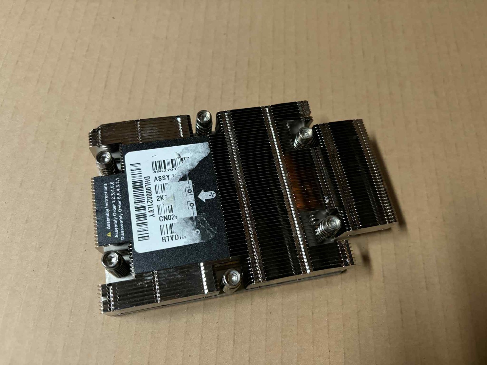OEM Dell PowerEdge R7625 High Performance 1U Heatsink 2K16D 02K16D
