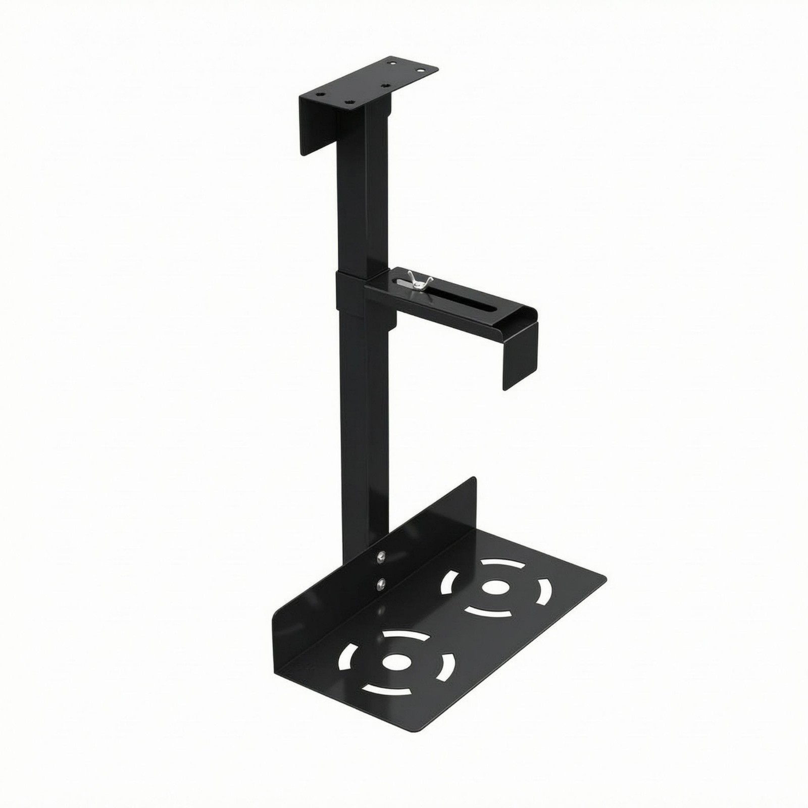 Computer Processing Unit Enclosure Holder Black Adjustable Computer Processing