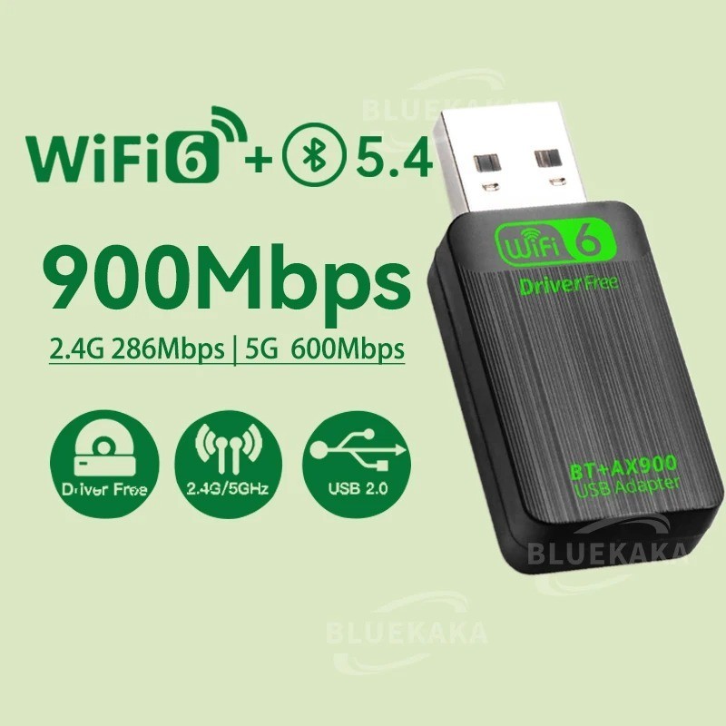 New AX900 USB WiFi6 Bluetooth5.4 2in1 Adapter Dual Band 2.4G&5GHz Wireless
