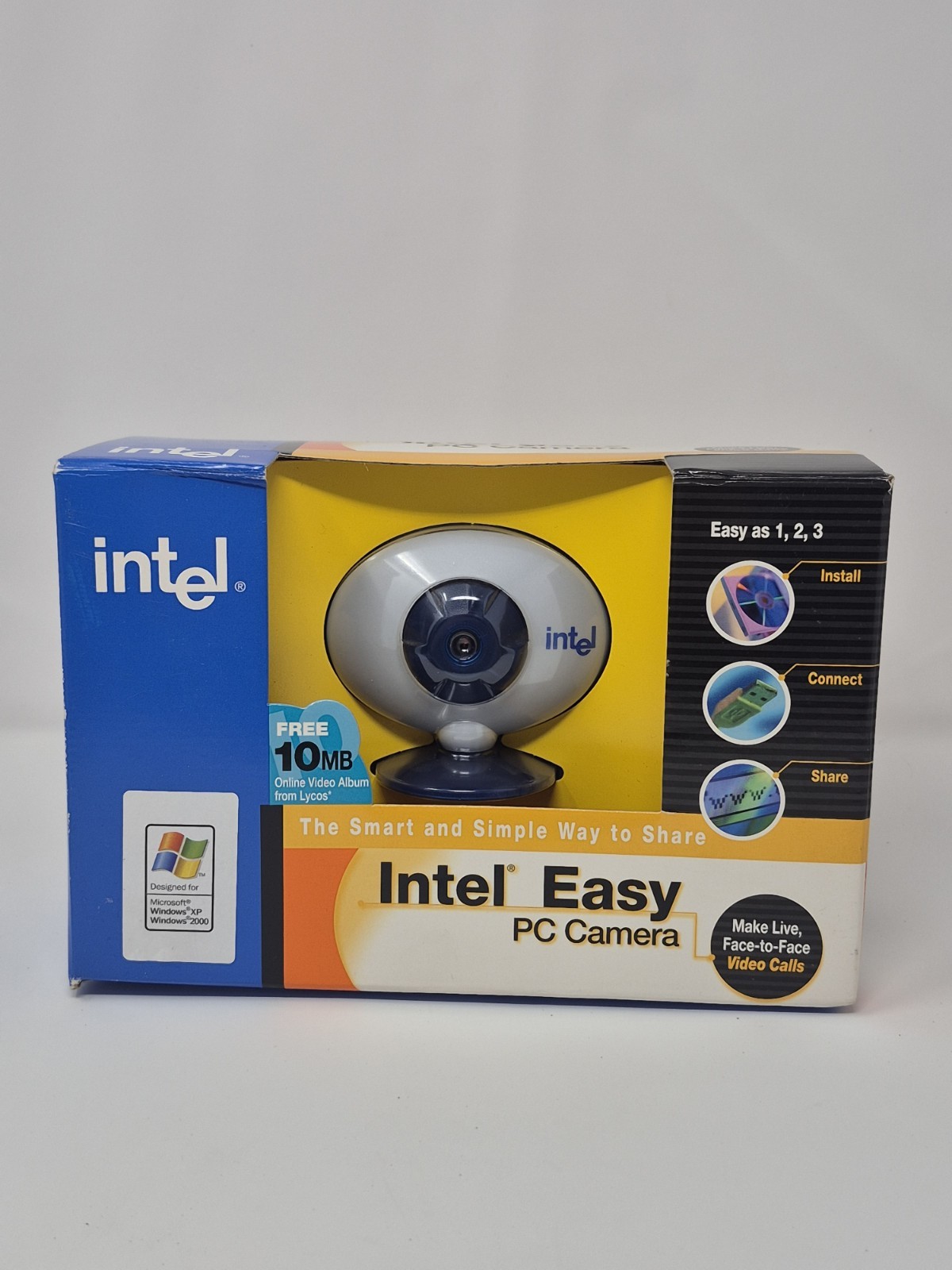 Vintage Intel Easy PC Camera- New Factory Sealed Rare Intel PC 10mb Windows 2001