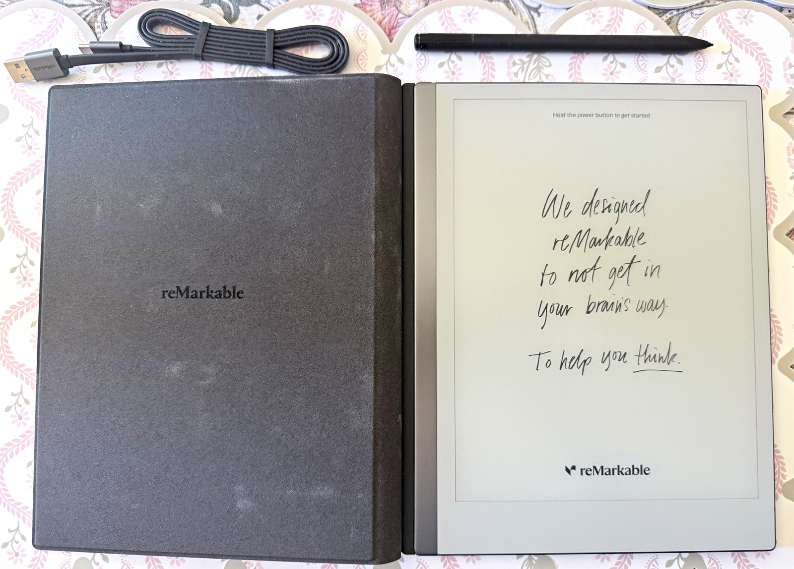 reMarkable 2 10.3" Paper Tablet + Marker Plus + Premium Leather Book Folio