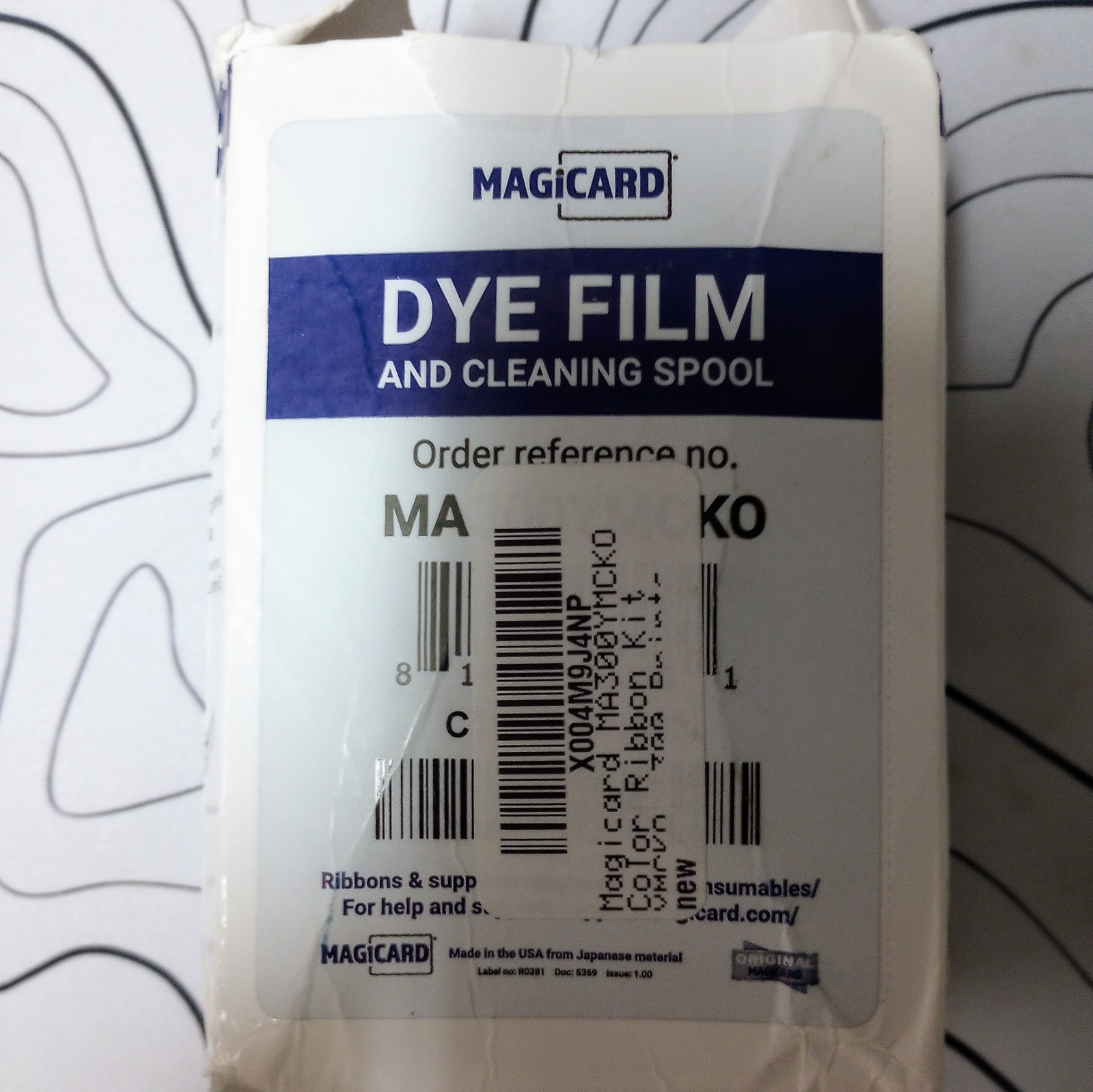 Magicard Dye Film And Cleaning Spool Ink (MA300YMCKO) For Magicard Printers
