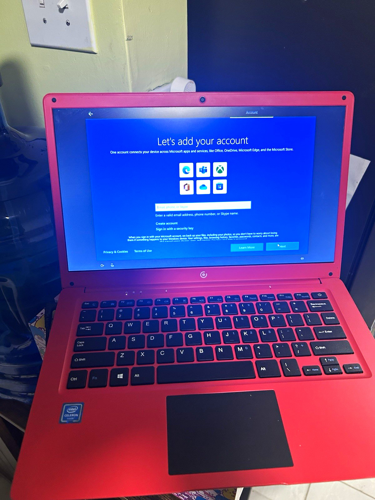 Core Innovations CLT1343 14in Red Intel Celeron Windows 10 Laptop HDMI USB