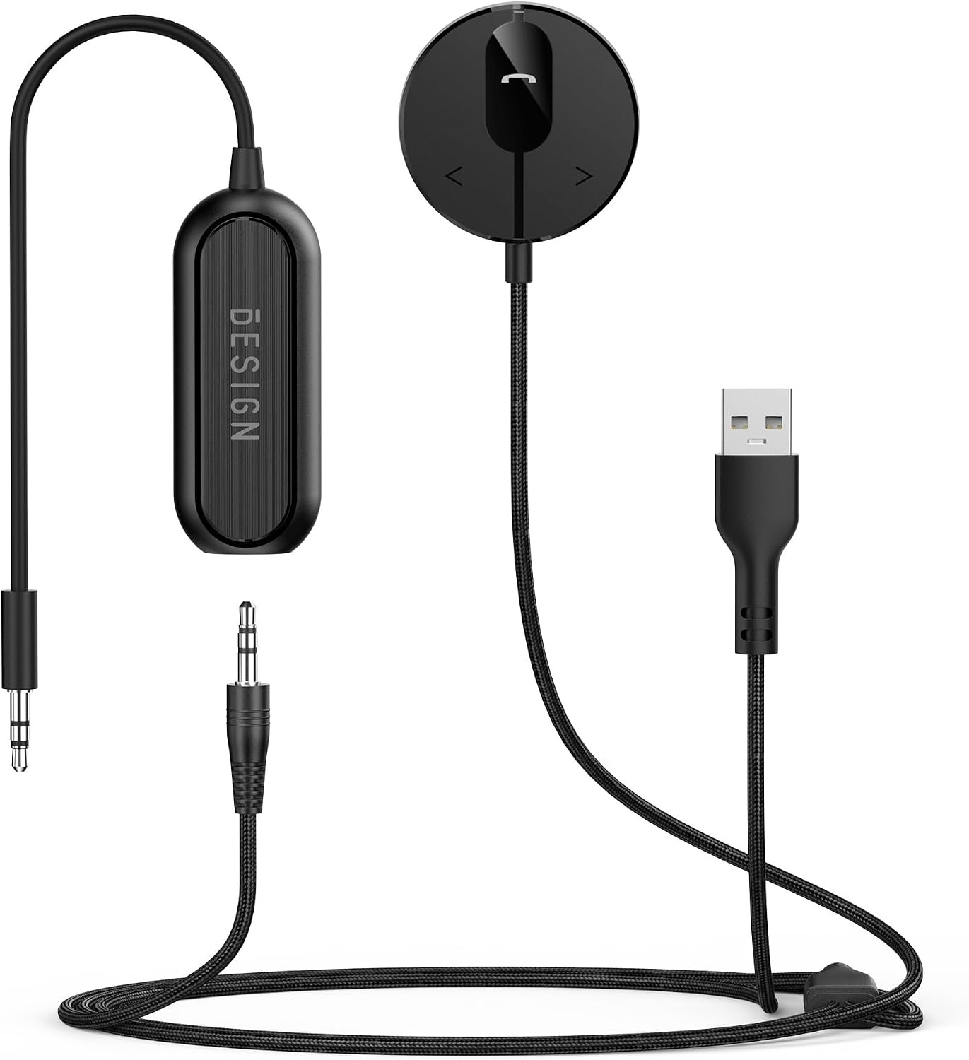 BESIGN BK01 Bluetooth Car Kit, Wireless Aux Receiver for Handsfree Calls and Mus