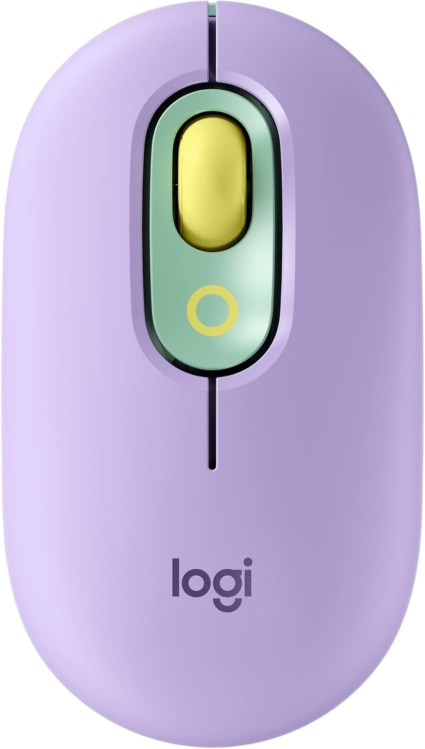 Logitech POP Wireless Compact Bluetooth Silent Mouse - Daydream Mint Purple