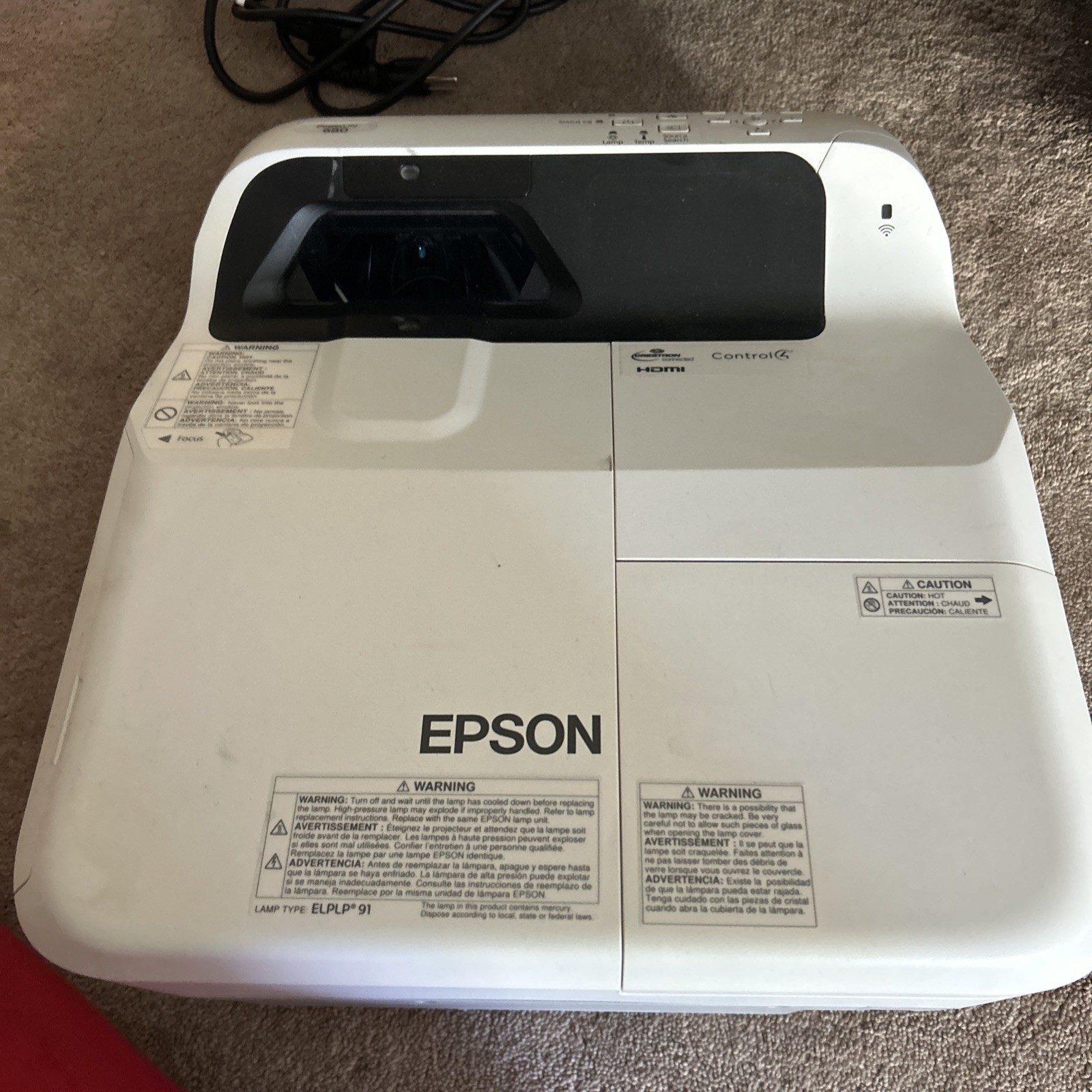 Epson Powerlite 680 Short Throw Projector w/ 2K - 3K Lamp Hrs