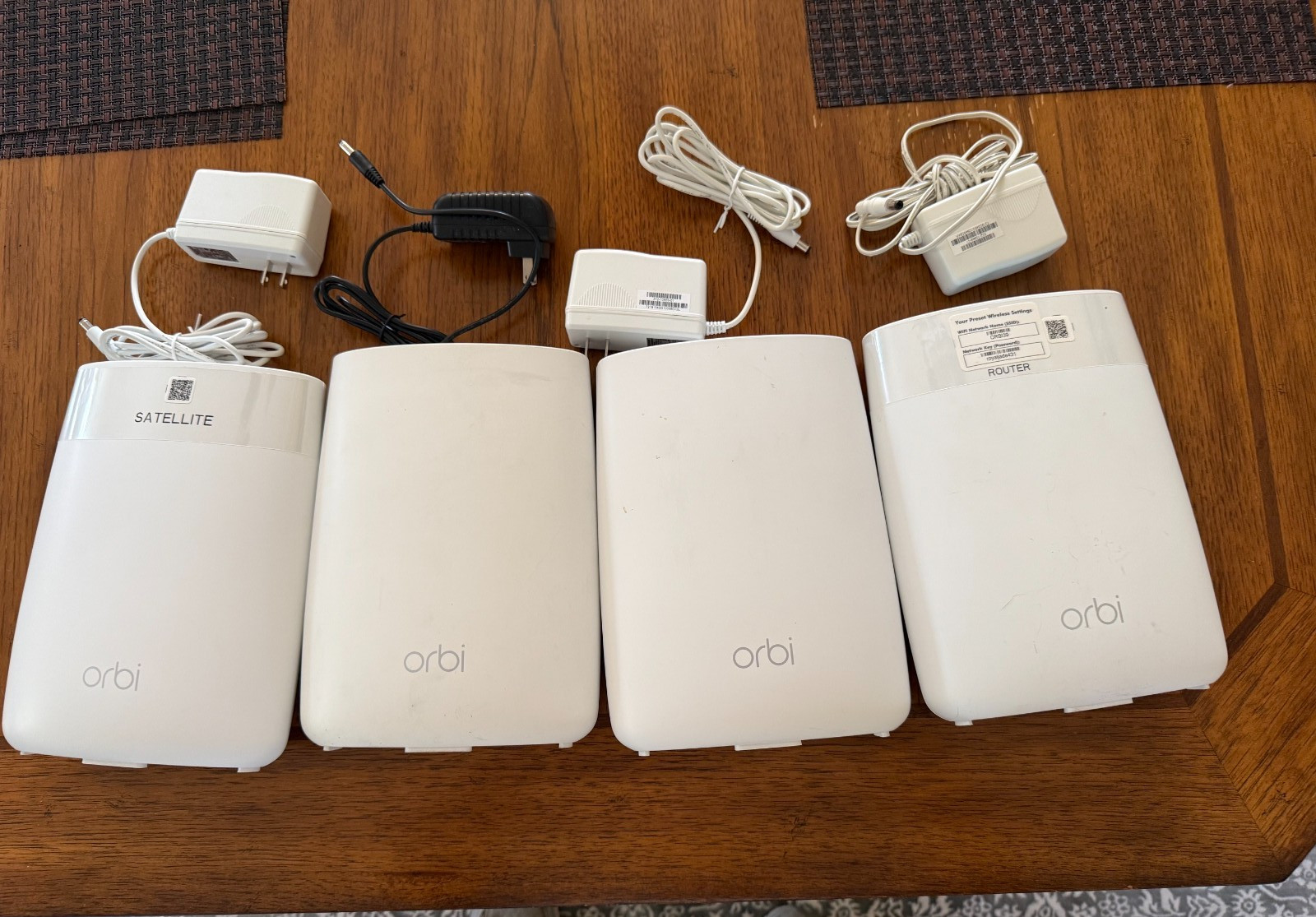 Netgear Orbi RBR50 AC3000 Tri-Band Router and 3x RBS50 Wi-Fi Mesh Satellites
