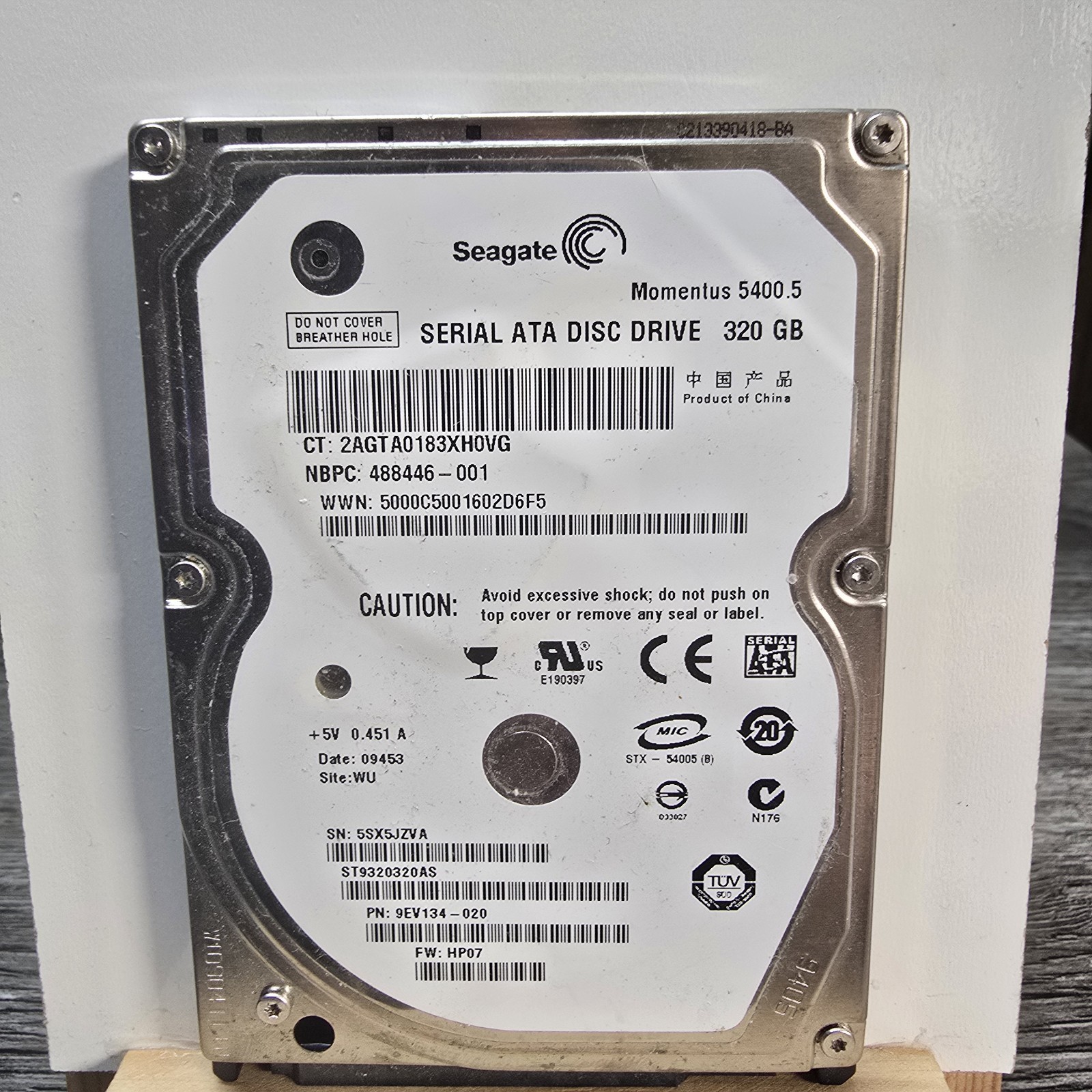 Seagate 320GB 2.5 SATA HDD ST9320320AS Laptop Hard Drive Tested Working