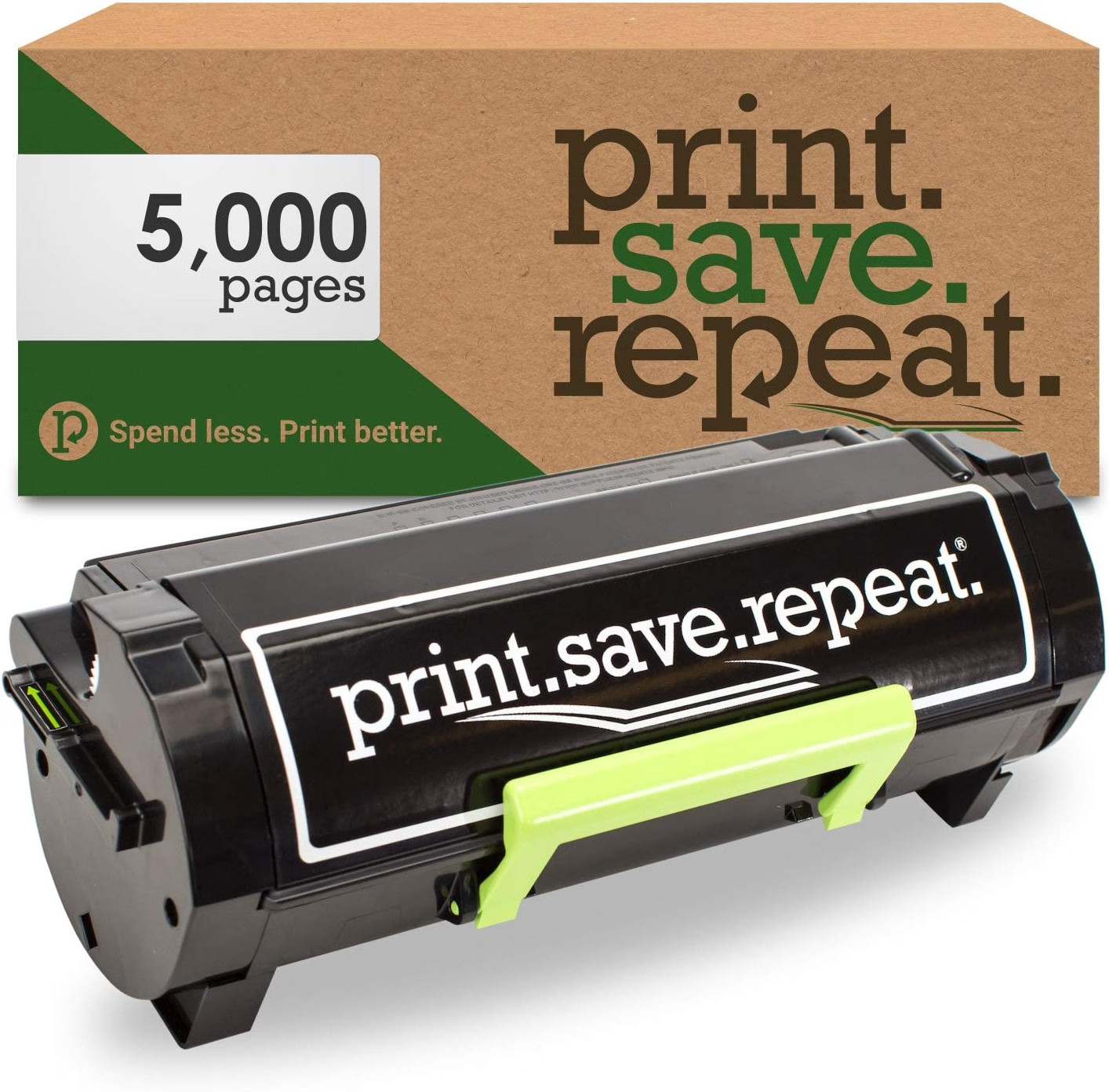 1-Pack Black Toner Cartridge Print Save Repeat 66S1000 Lexmark Printer Compatibl