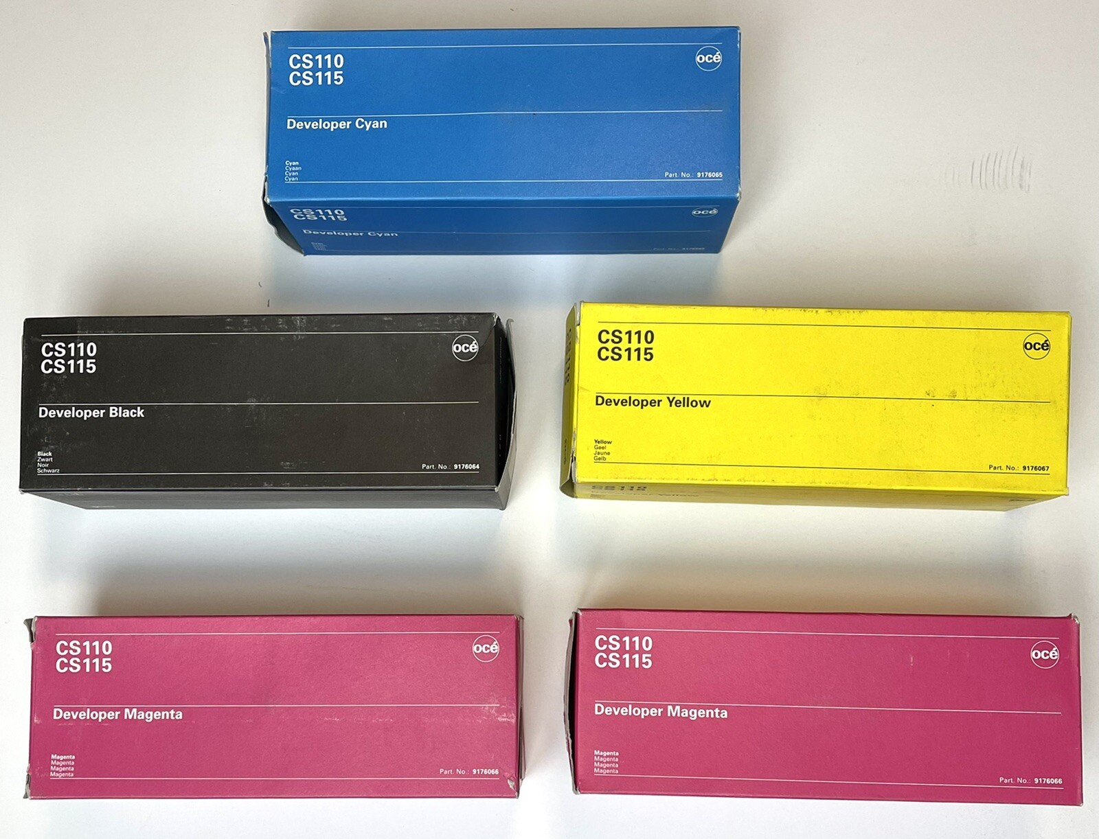 5x OEM OCE CS110 CS115 Laser Printer Developer Yellow Cyan Black Magenta NIB NEW