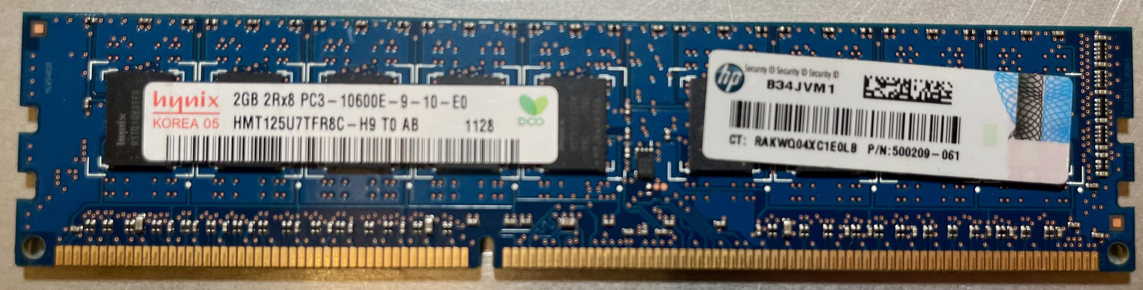 Hynix PC3-10600E 2GB RAM 2Rx8 DDR3 Memory 