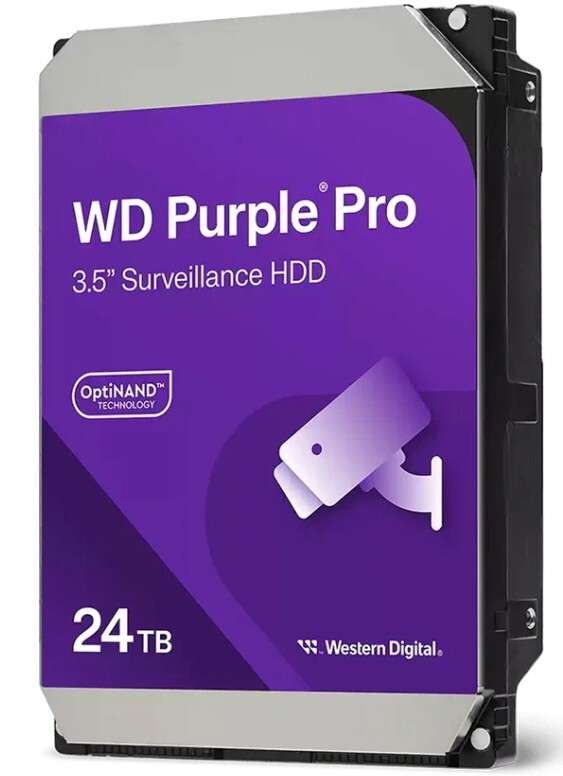 WD Purple PRO 24TB Internal Hard Drive 7200RPM/512Mb Surveillance 3.5" WD240PURP