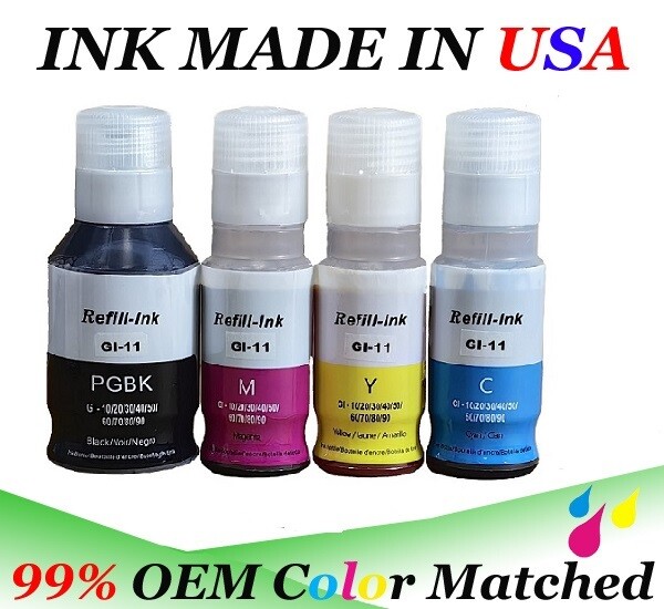 Megatank GI-11 Refill Ink Bottle Compatible for Canon GI-11 Pixma G2160 G3160