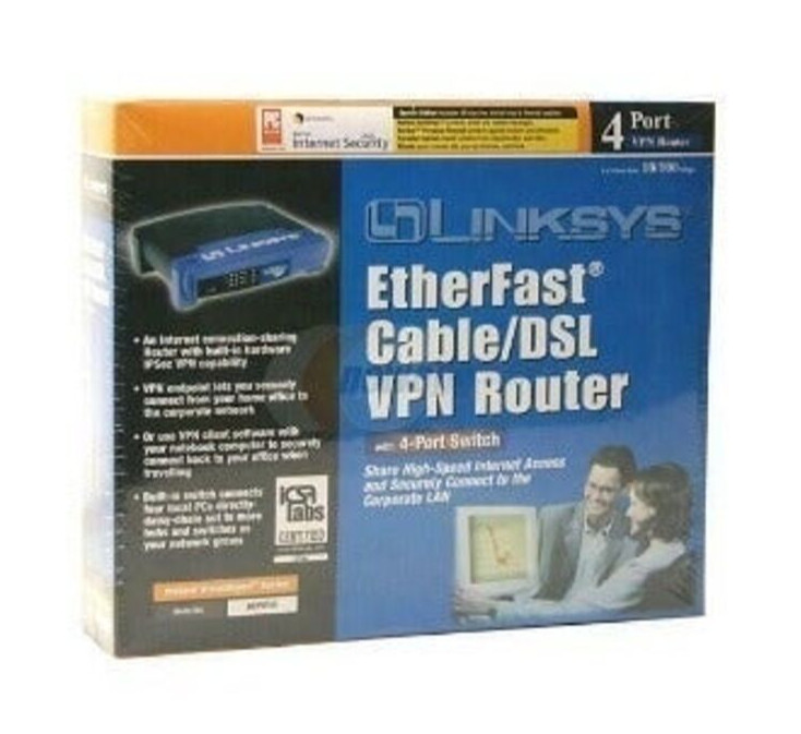 Linksys Cable/ DSL Router 4-Port Switch + BOX BEFSR41 Ver.2 Etherfast