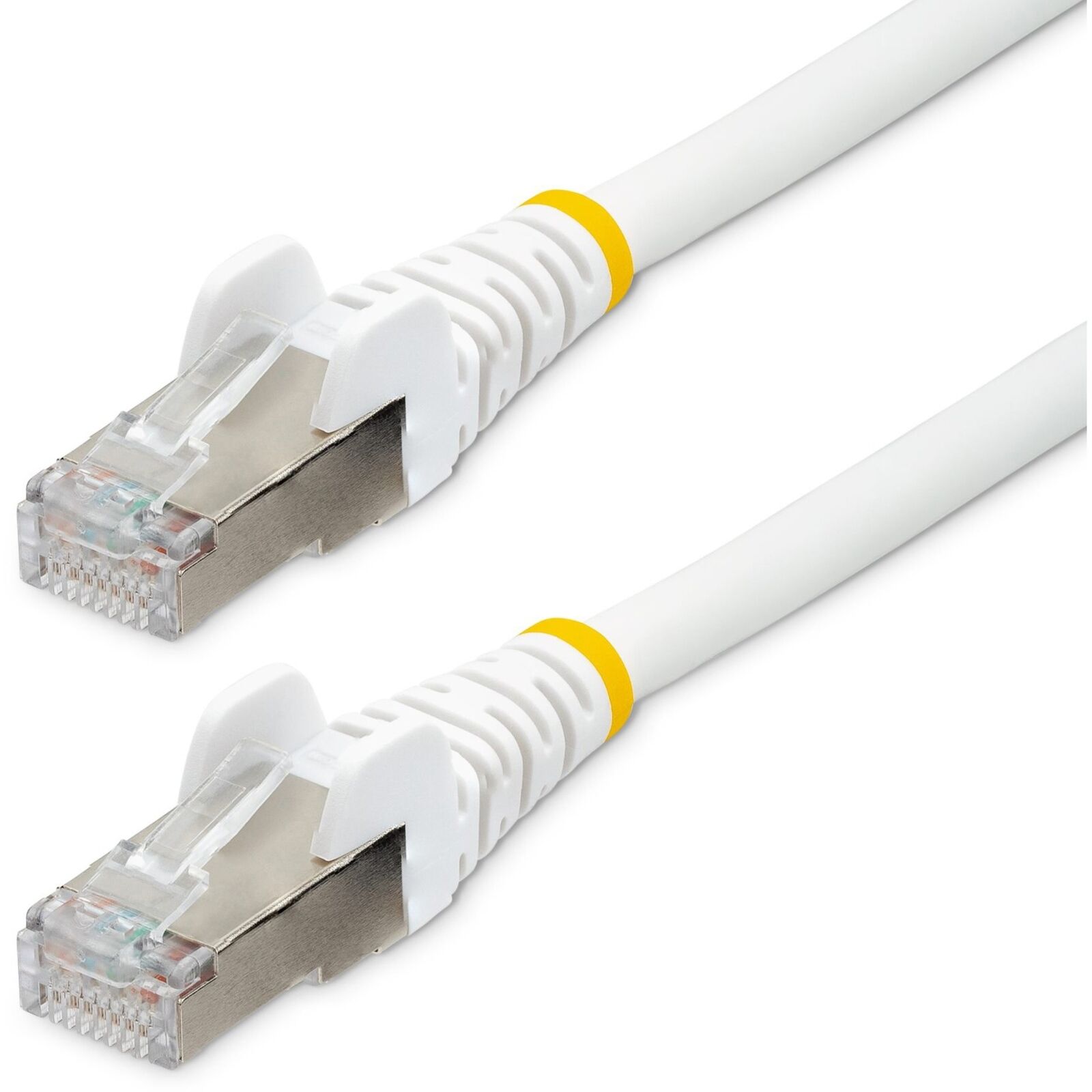 StarTech.com 25ft CAT6a Ethernet Cable, White Low Smoke Zero Halogen [LSZH] 10