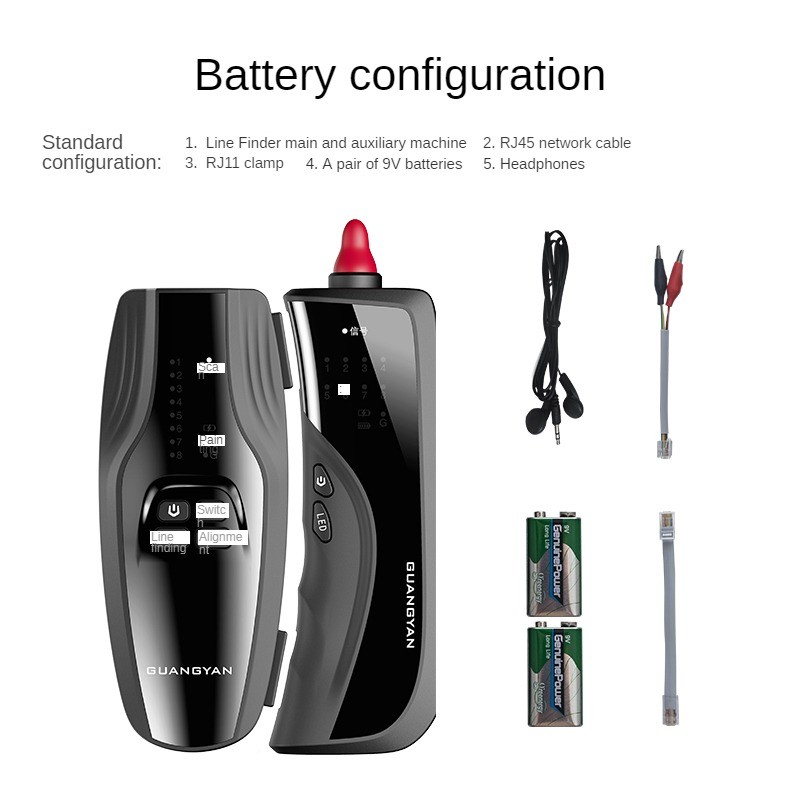 Tone Generator Probe Kit Wire Tracker Locator Rj11/RJ45 With Batteries Std Confg