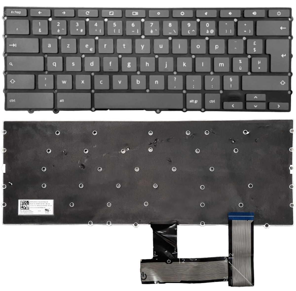 Original FRENCH KEYBOARD Lenovo Chromebook S340-14 S330 AZERTY GRAY